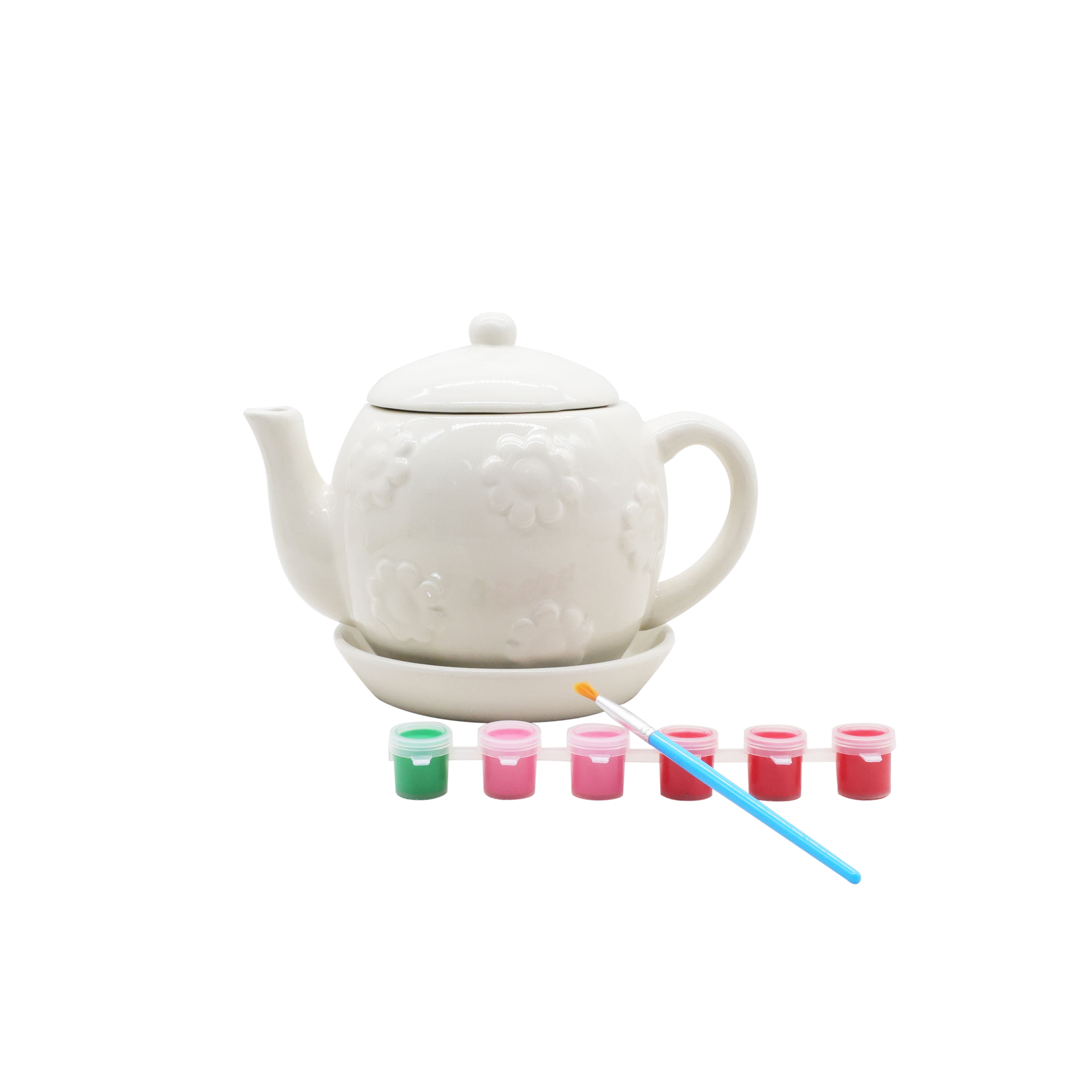 Ceramic Floral Tea Pot Painting Kit by Creatology™