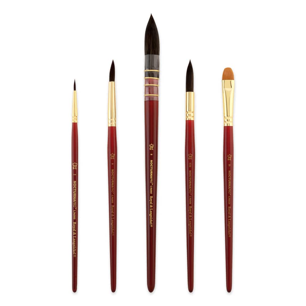 Royal & Langnickel® Nocturna Pro™ Round & Quill Variety Brush Set