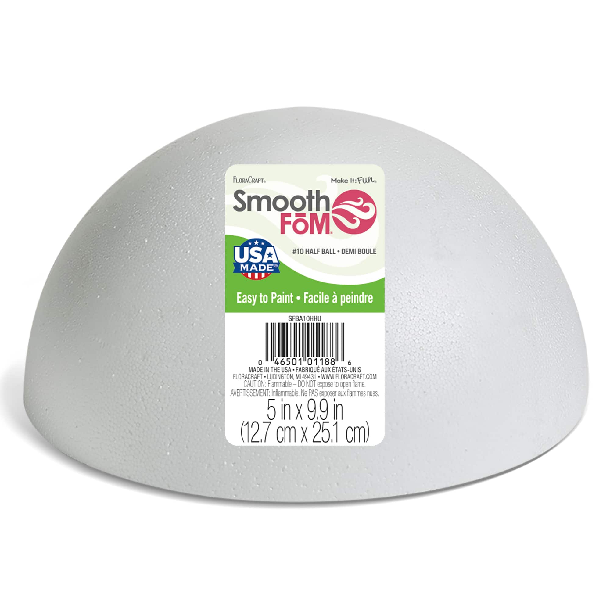 FloraCraft® SmoothFōM® 9.9" Hollow Foam Half Ball