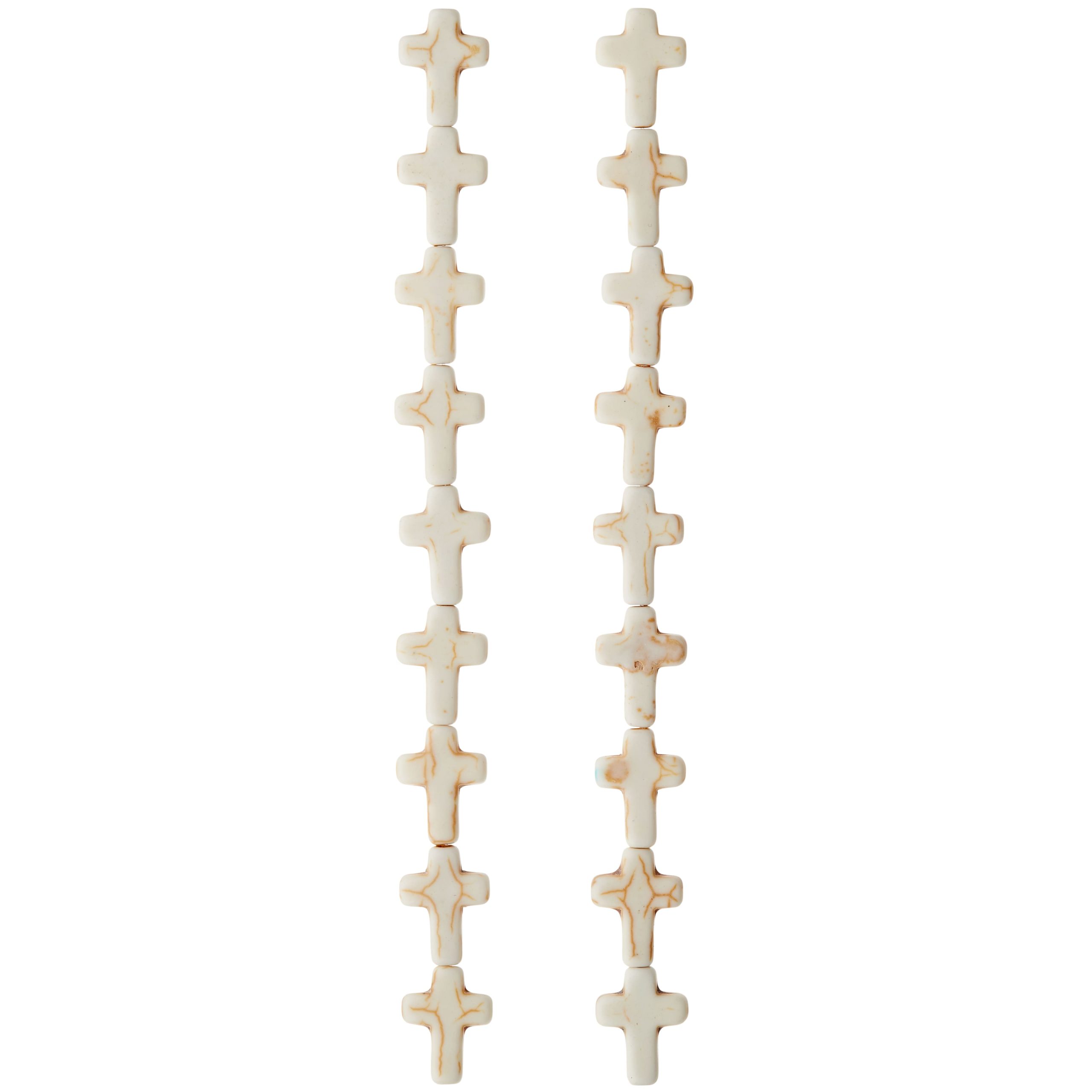 White Stone Cross Beads, 15mm by Bead Landing™ - Image 3