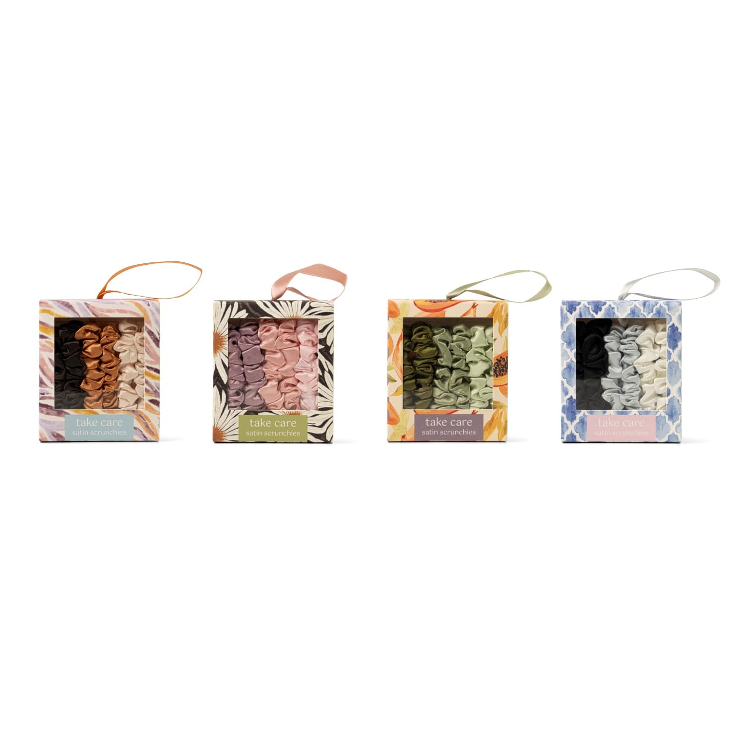 Assorted Crush™ Take Care Satin Scrunchies, 6pc.