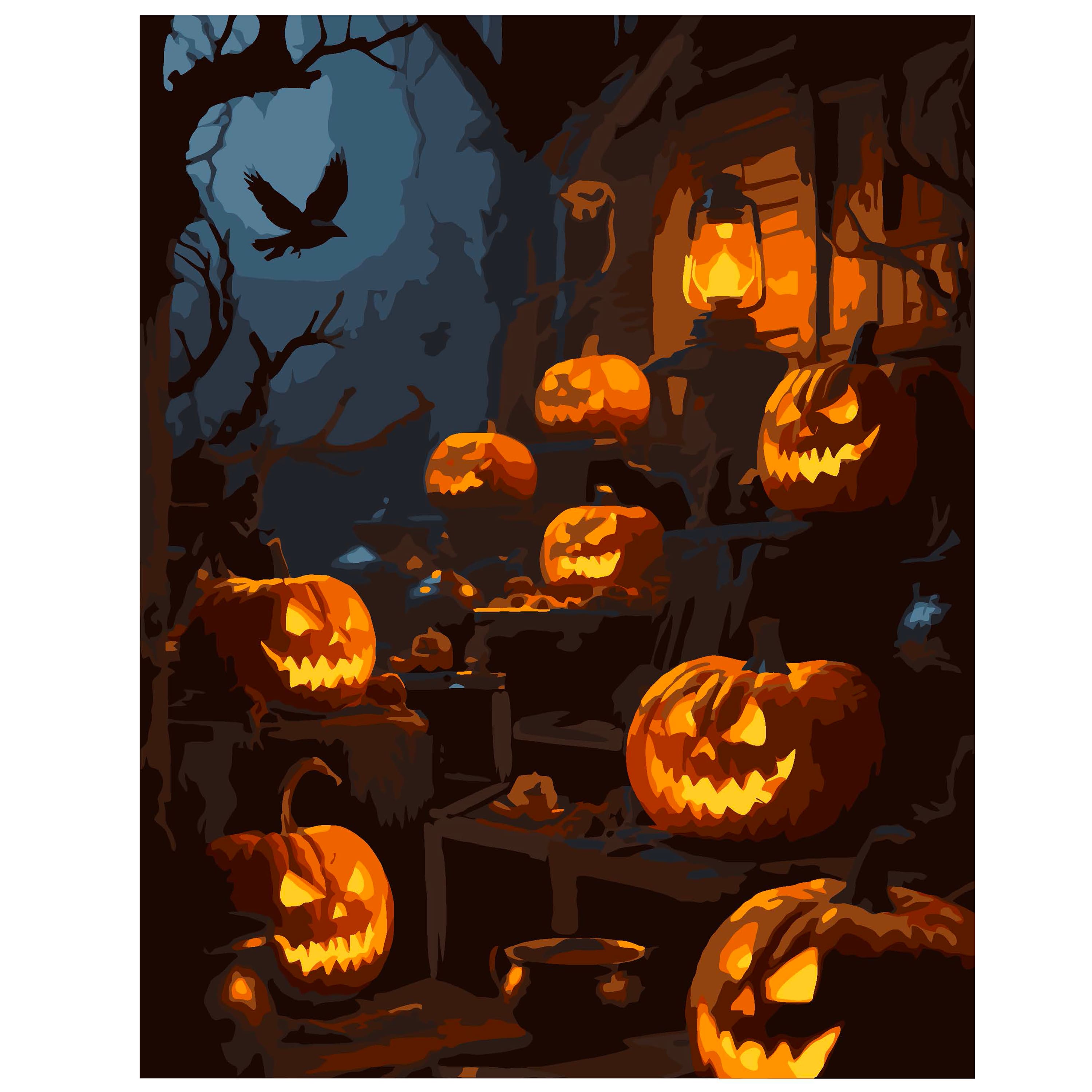 11" x 14" Jack-o'-Lanterns Paint-by-Number Kit by Artist's Loft®