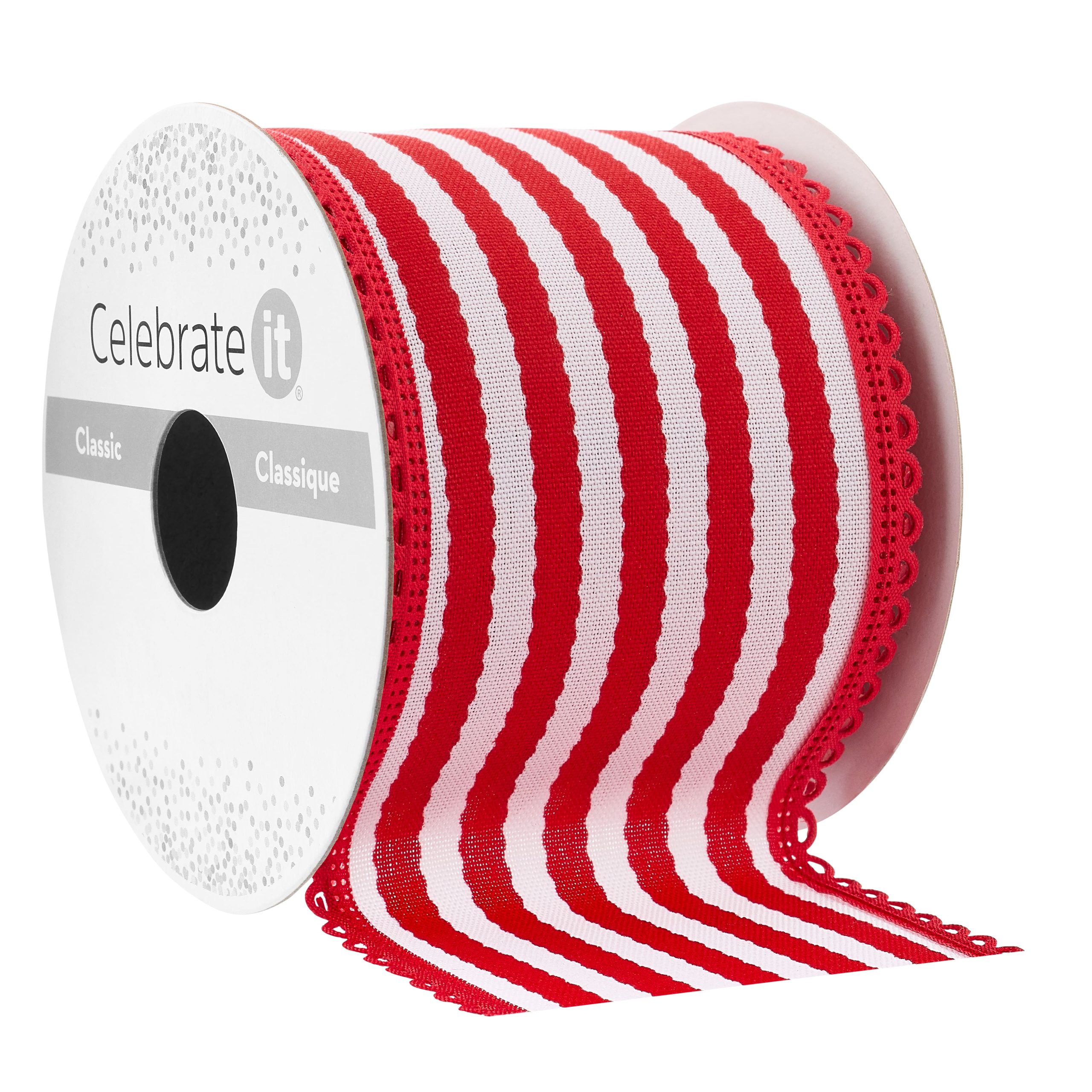 2.5" x 3yd. Taffeta Wired Striped Ribbon by Celebrate It™ Classic