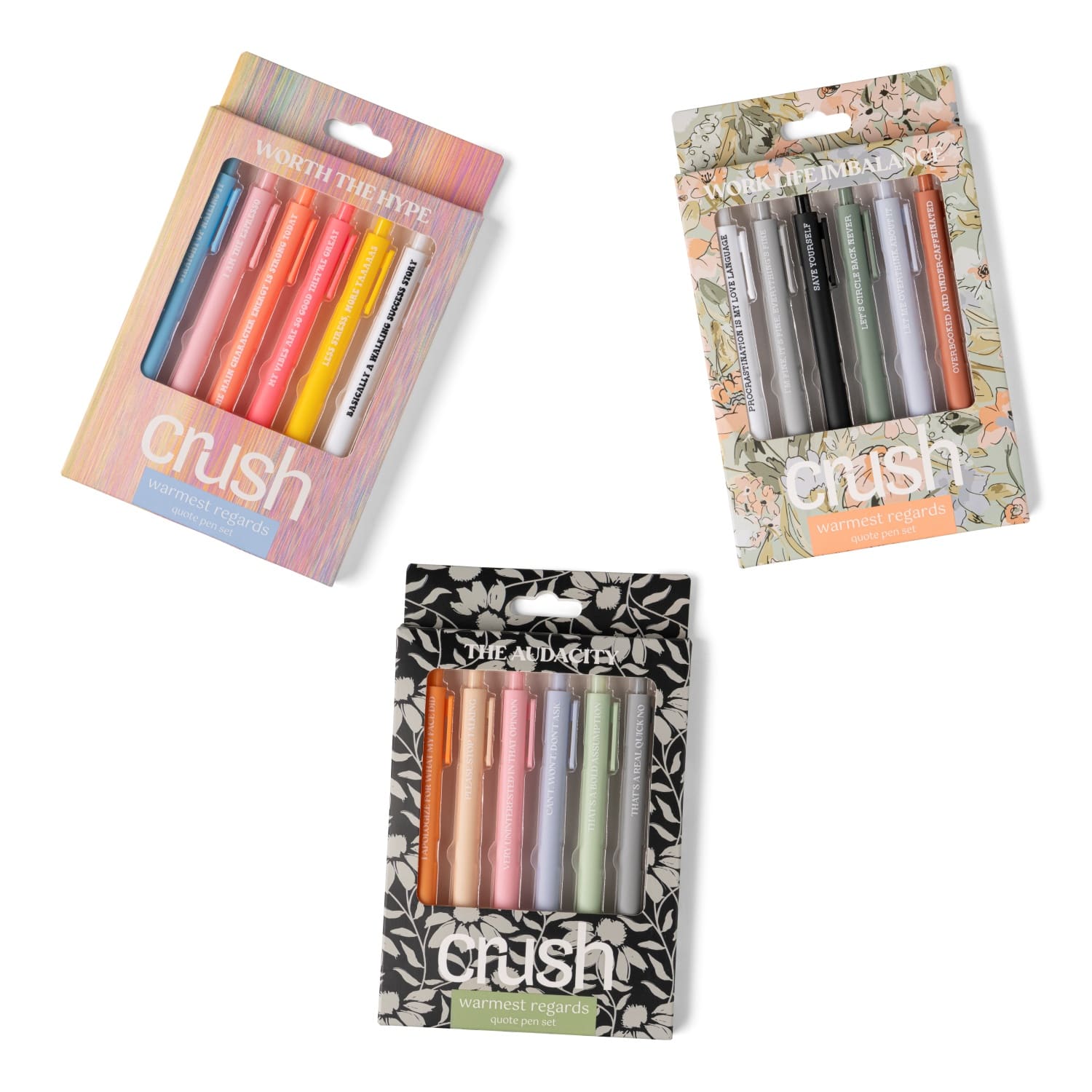 Assorted Crush™ Warmest Regards Quote Pen Set, 6pc.