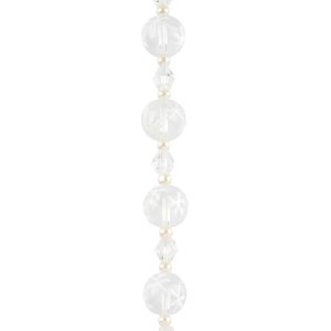 Snowflake Lampwork Glass Round Bead Mix by Bead Landing™