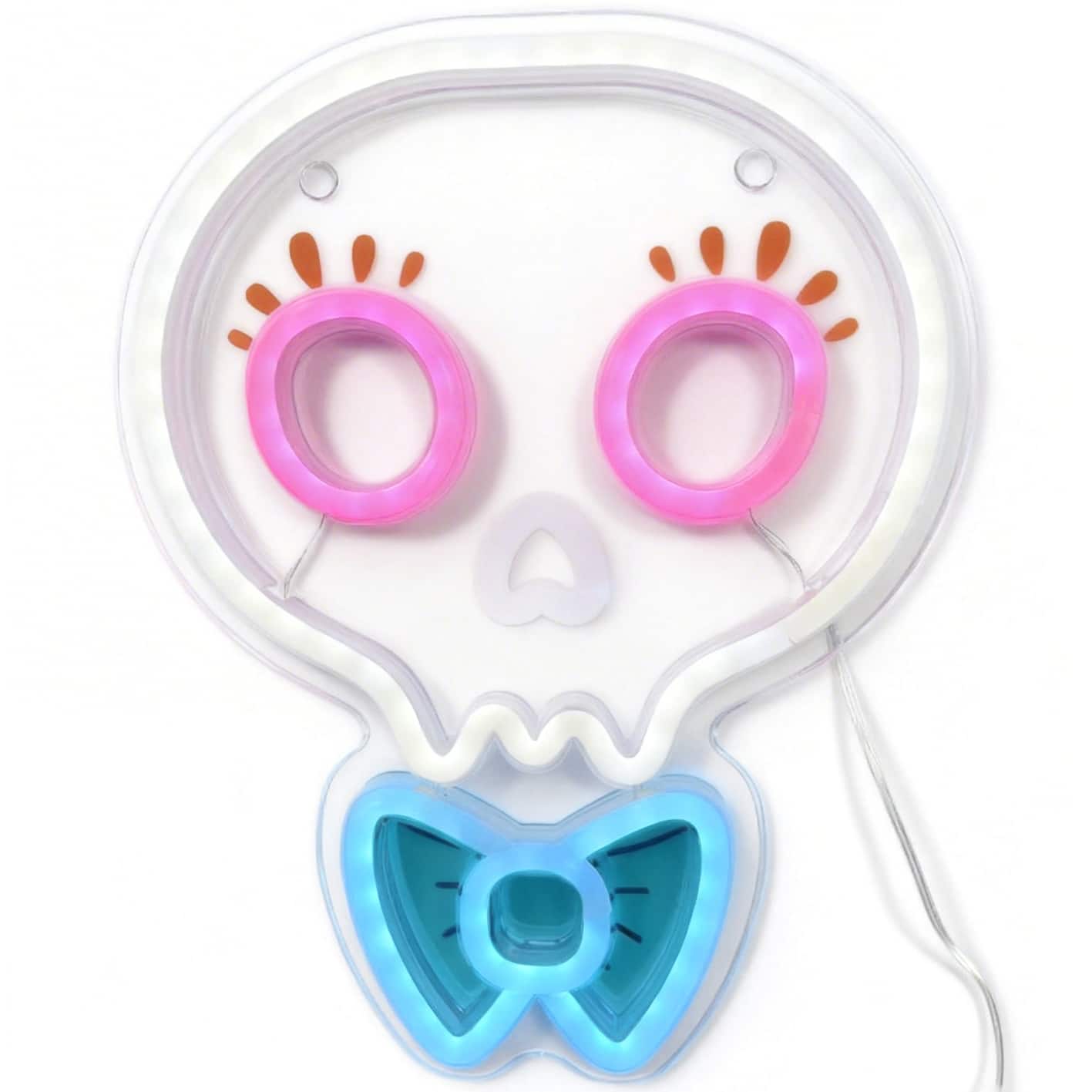 8" x 10" Skull with Bowtie LED Neon SIgn by Ashland®