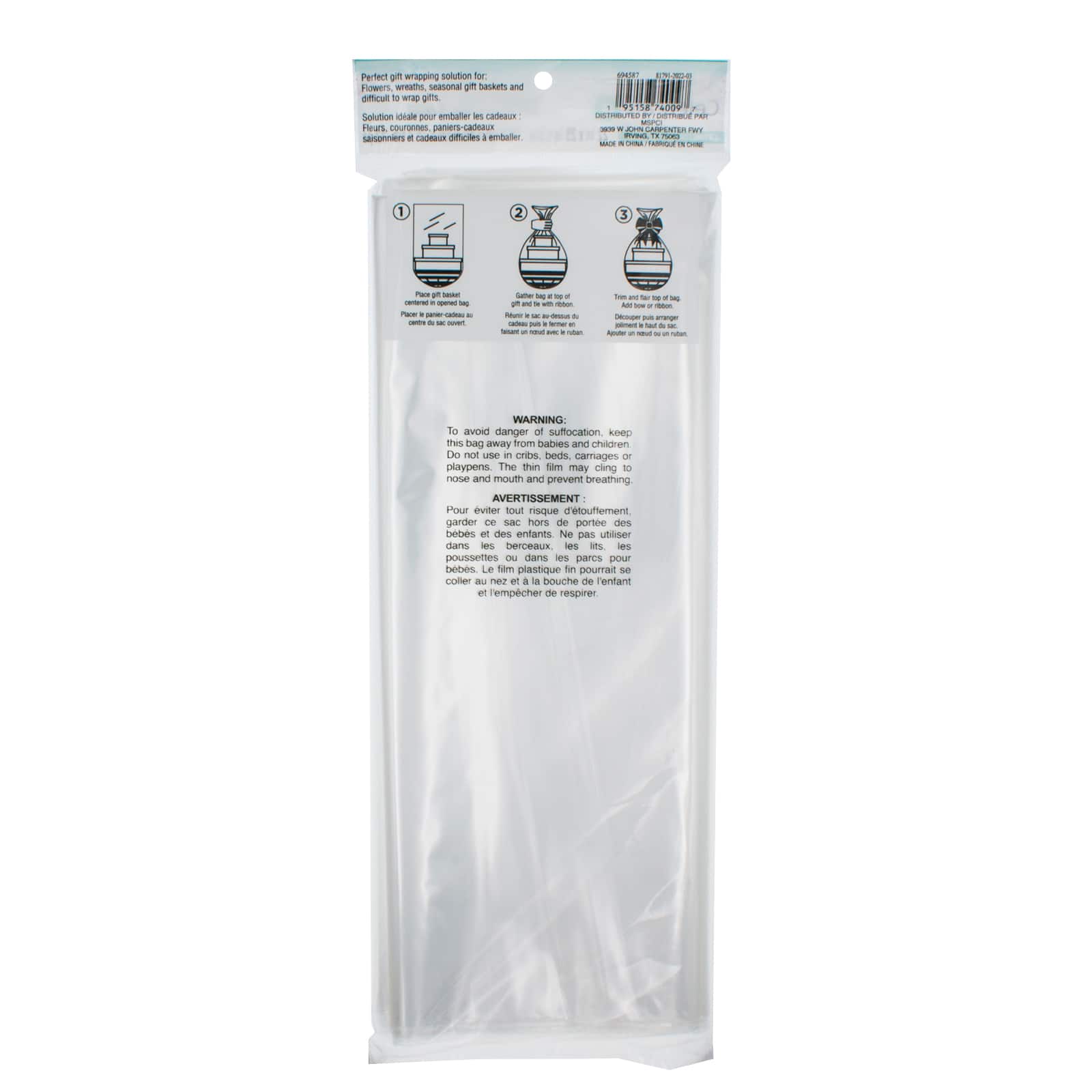 Large Clear Basket Gift Bags by Celebrate It™, 12ct. - Image 3