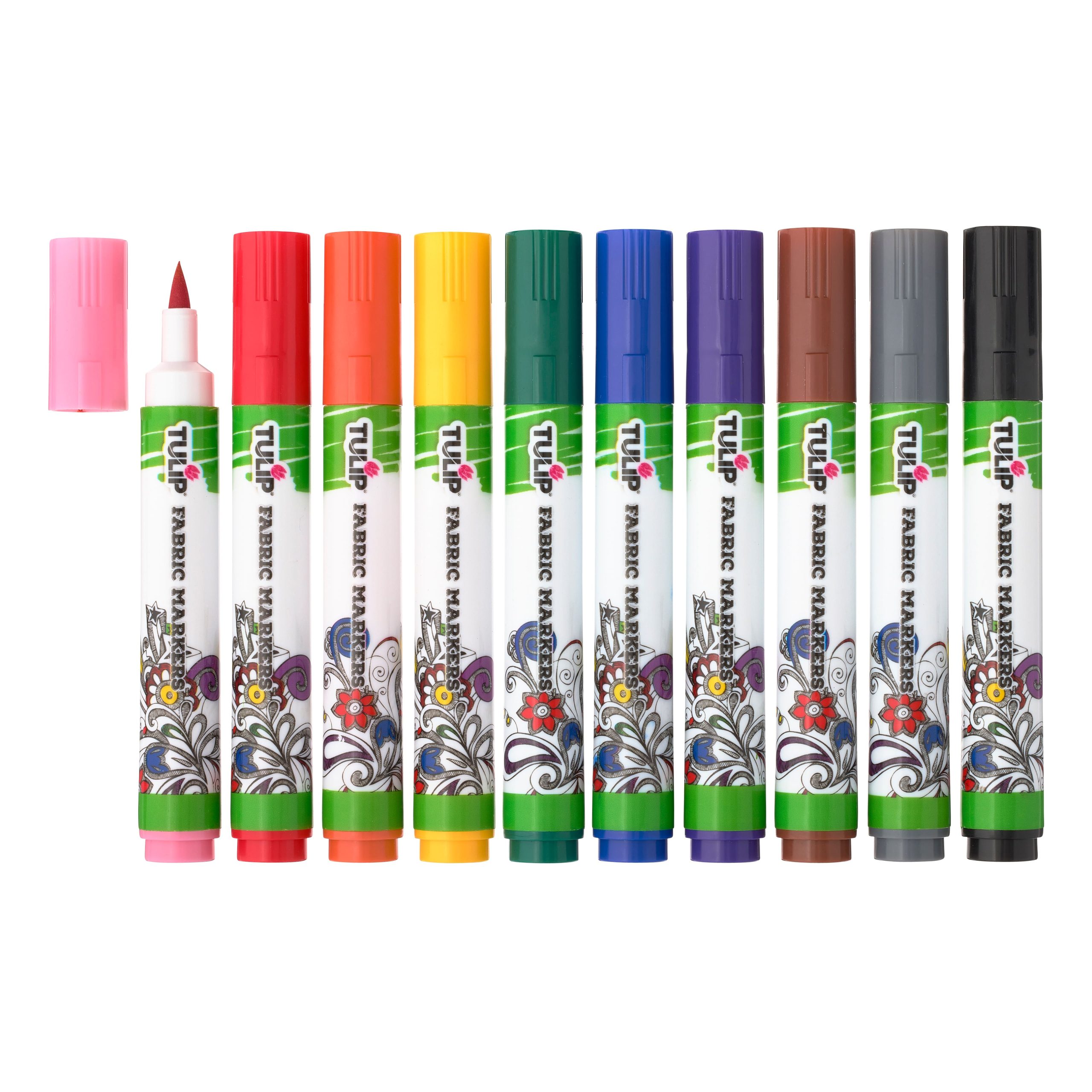 Tulip® Fabric Markers®, Brush Tip Rainbow - Image 3
