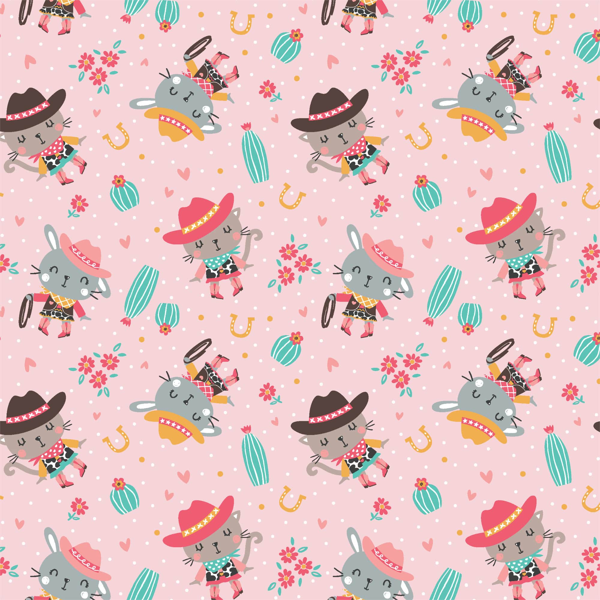 Eugene Textiles Wild West Sweethearts Flannel