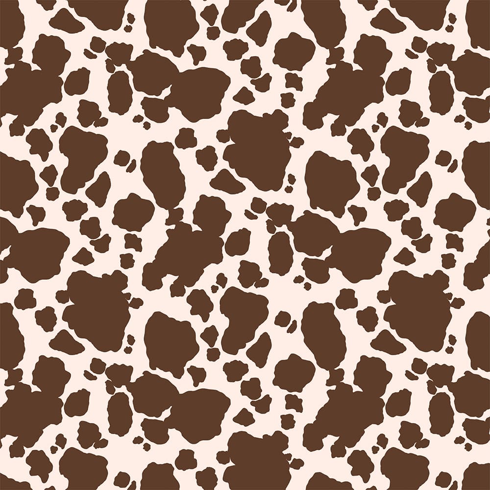 Eugene Textiles Brown Cow Print Cotton Quilting Fabric