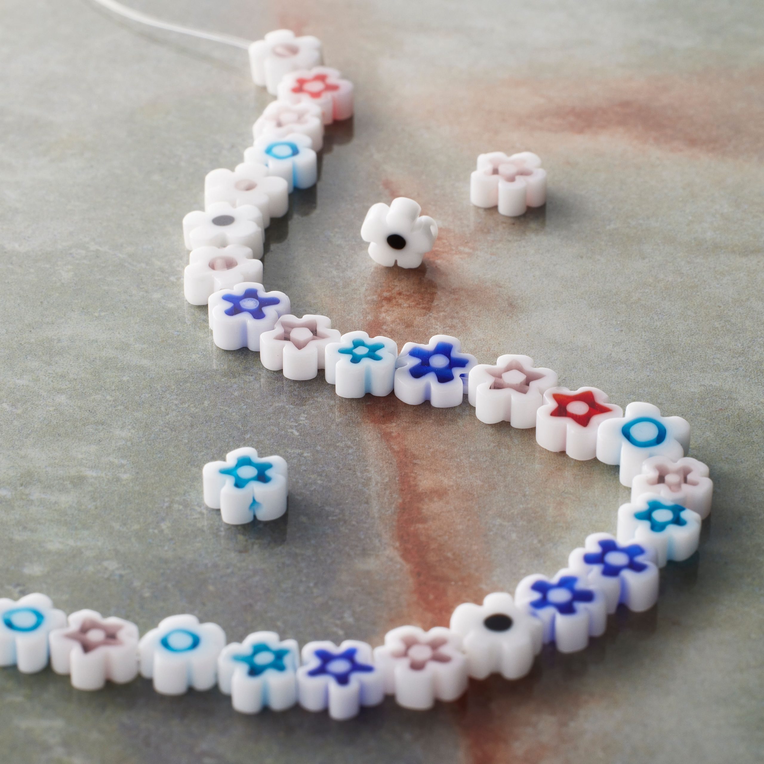 Multicolor Millefiori Glass Flower Beads, 7.5mm by Bead Landing™ - Image 2