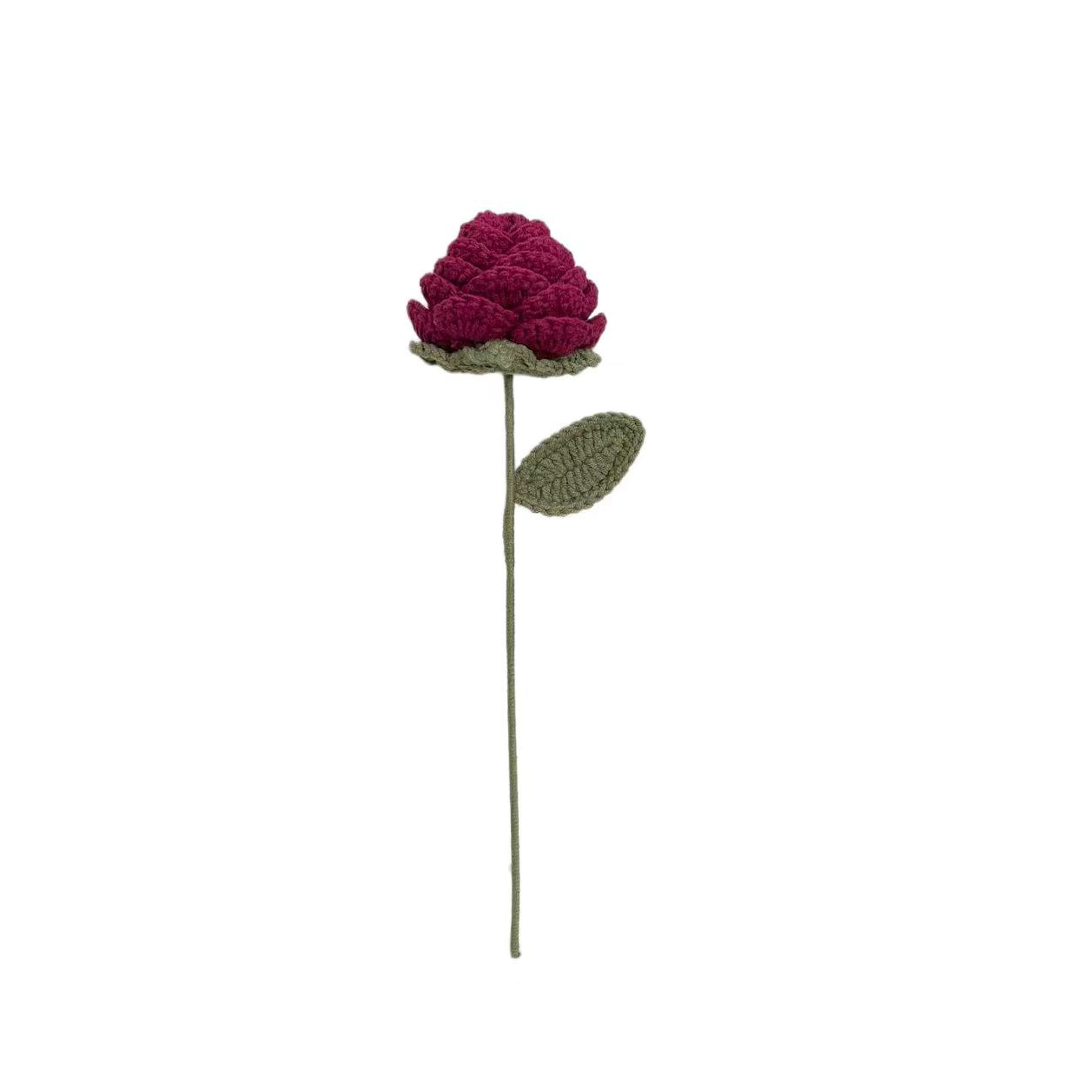 13" Crochet Burgundy Rose Pick by Ashland®