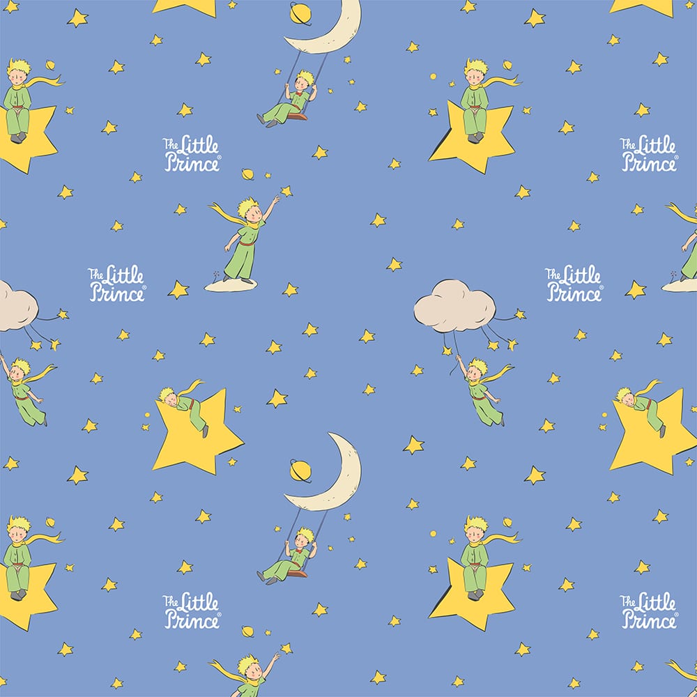 The Little Prince® Light Blue Cotton Quilting Fabric
