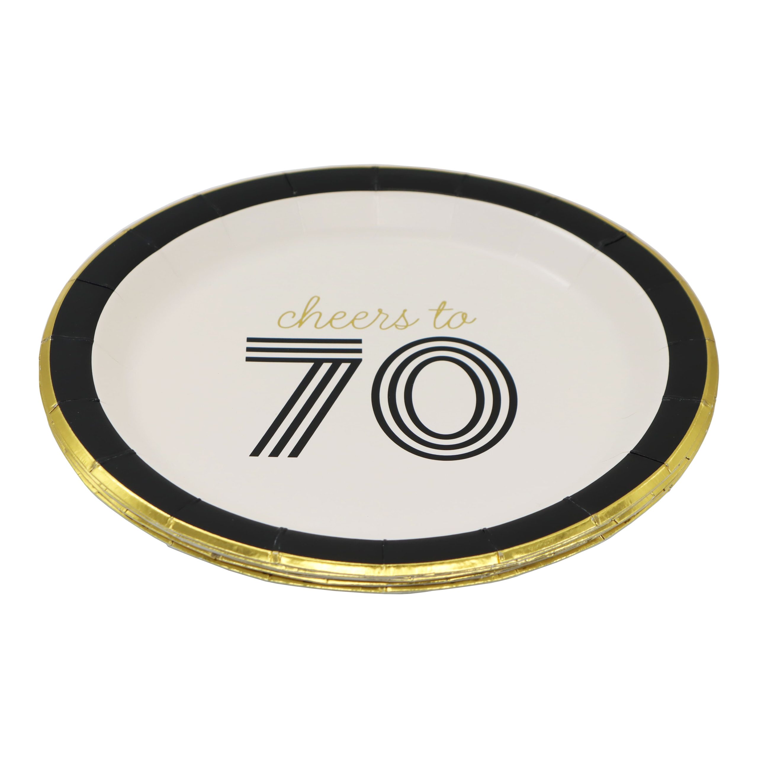 7" Cheers to 70 Paper Dinner Plates, 8ct. by Celebrate It™ - Image 2