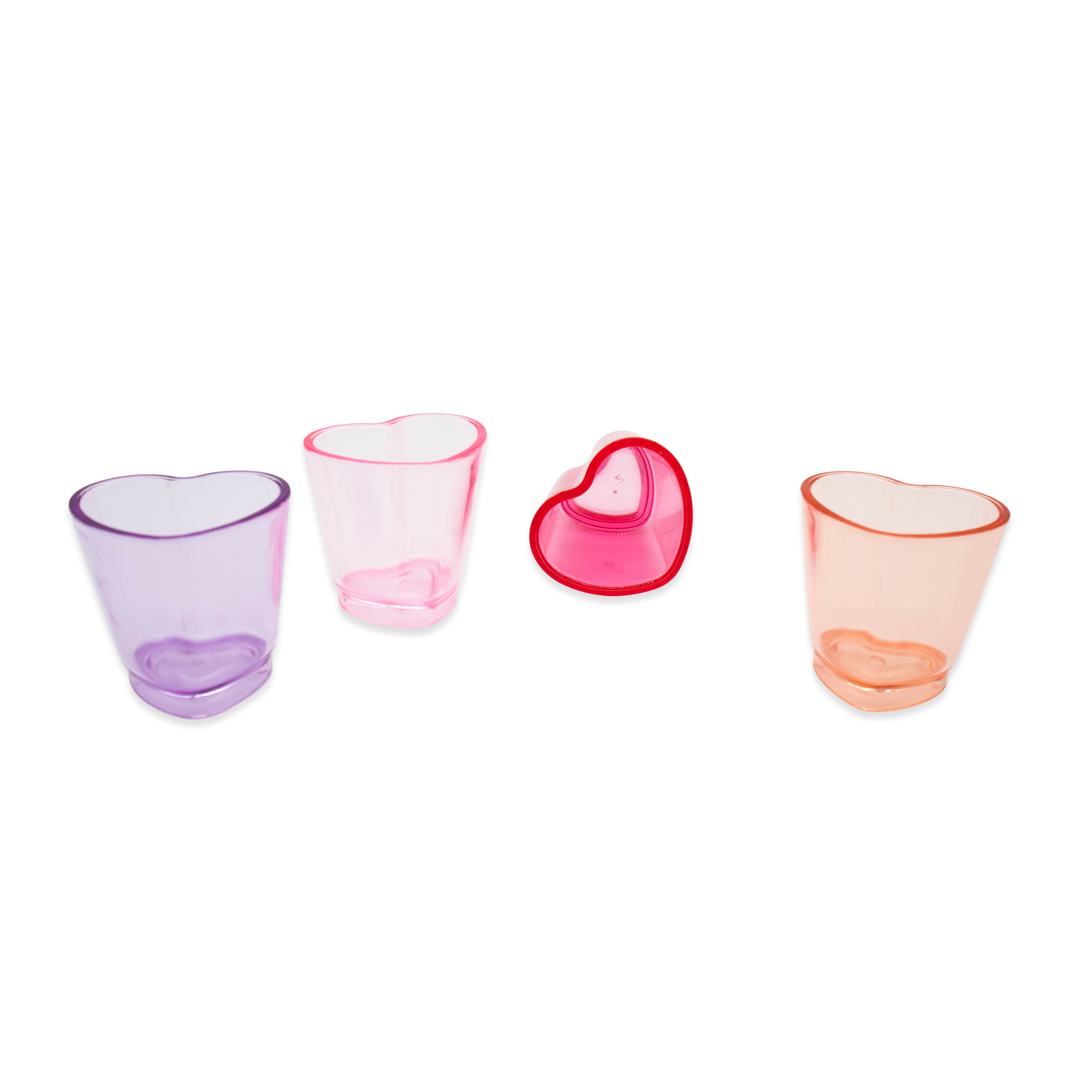 2oz. I Do Crew Heart Shot Glasses, 4ct.