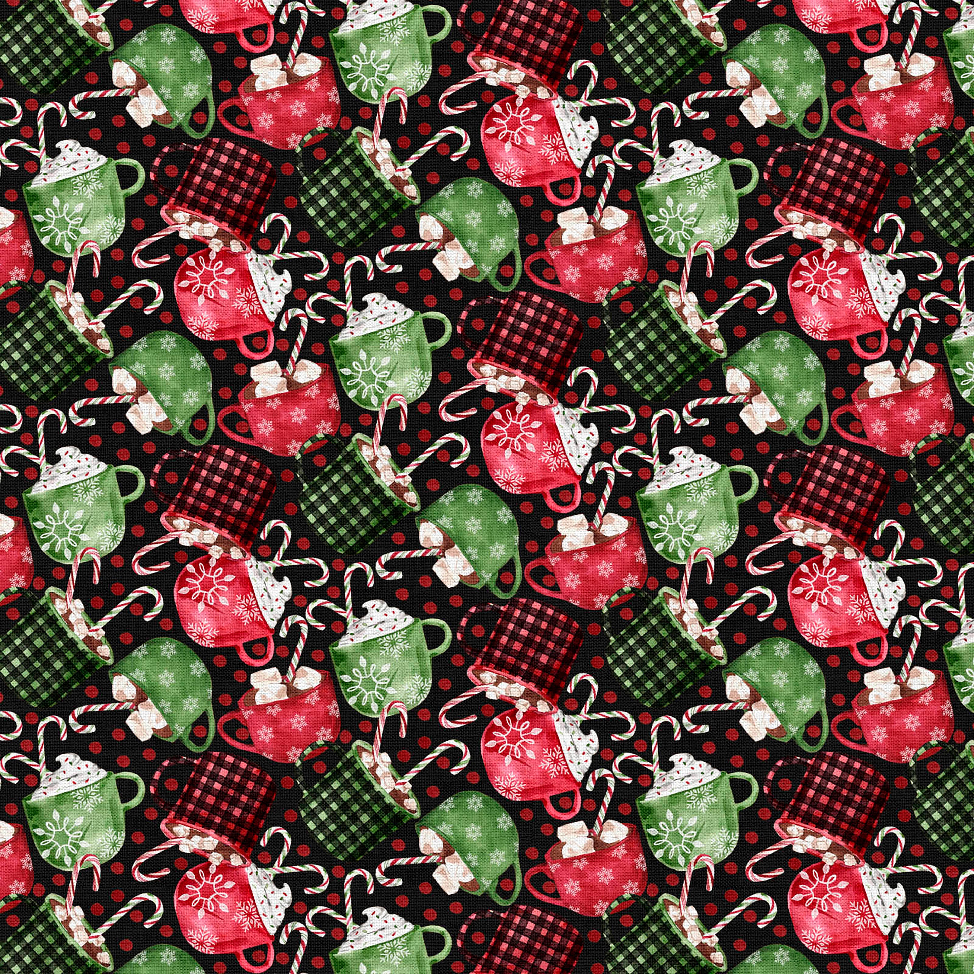 Fabric Editions Cups of Cocoa Cotton Fabric