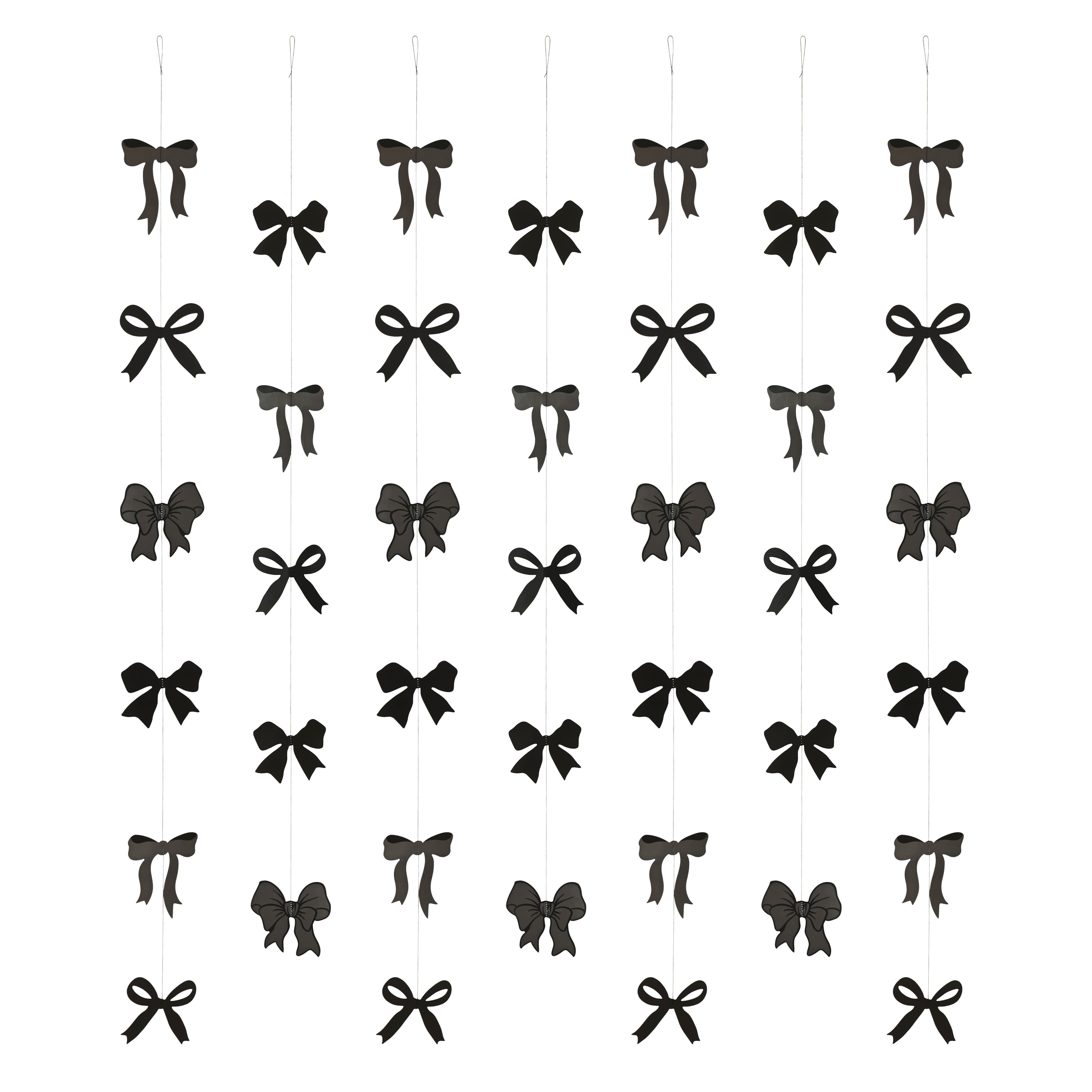 5ft. Black Bow Garland Backdrop by Celebrate It™