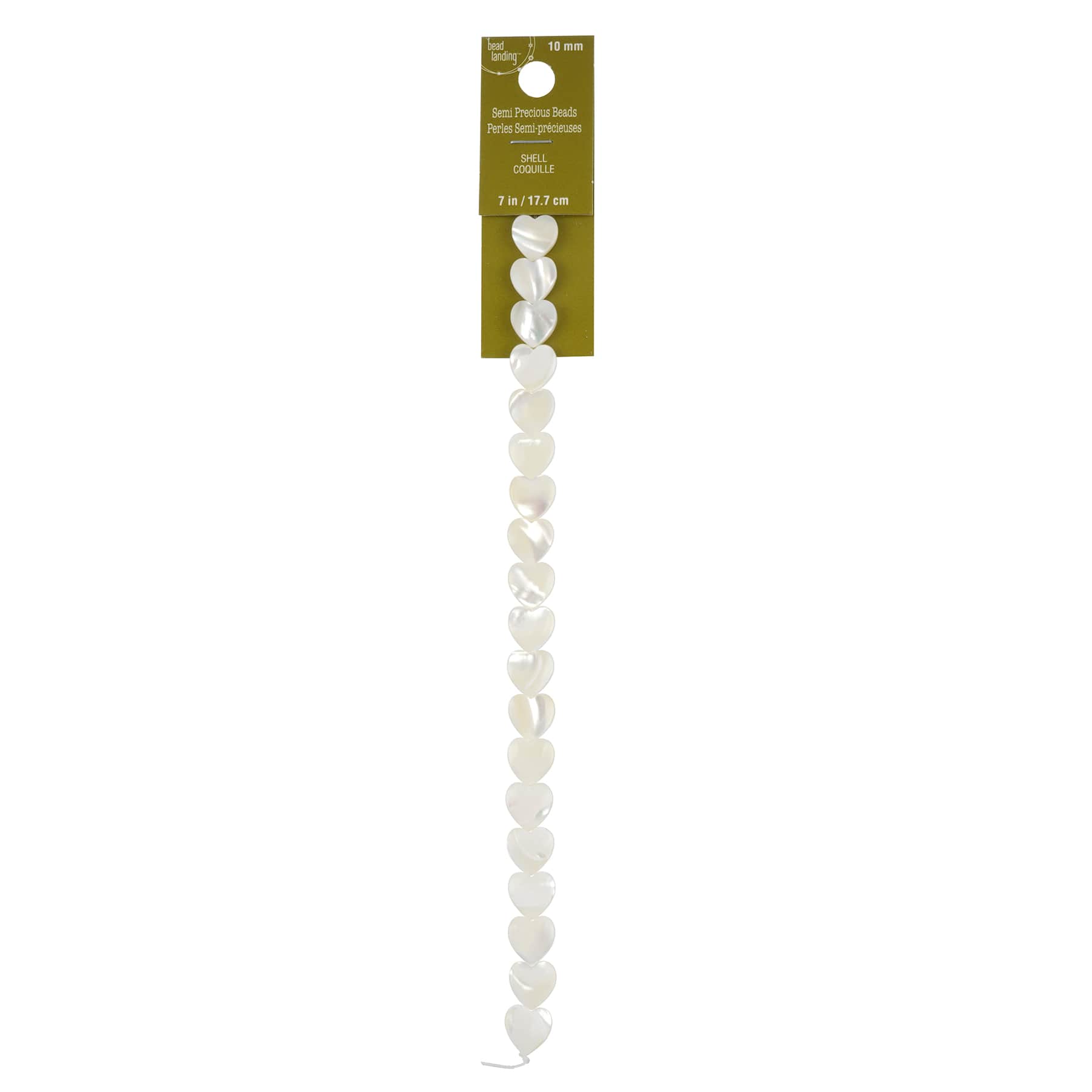 Natural White Shell Heart Beads, 10mm by Bead Landing™ - Image 3