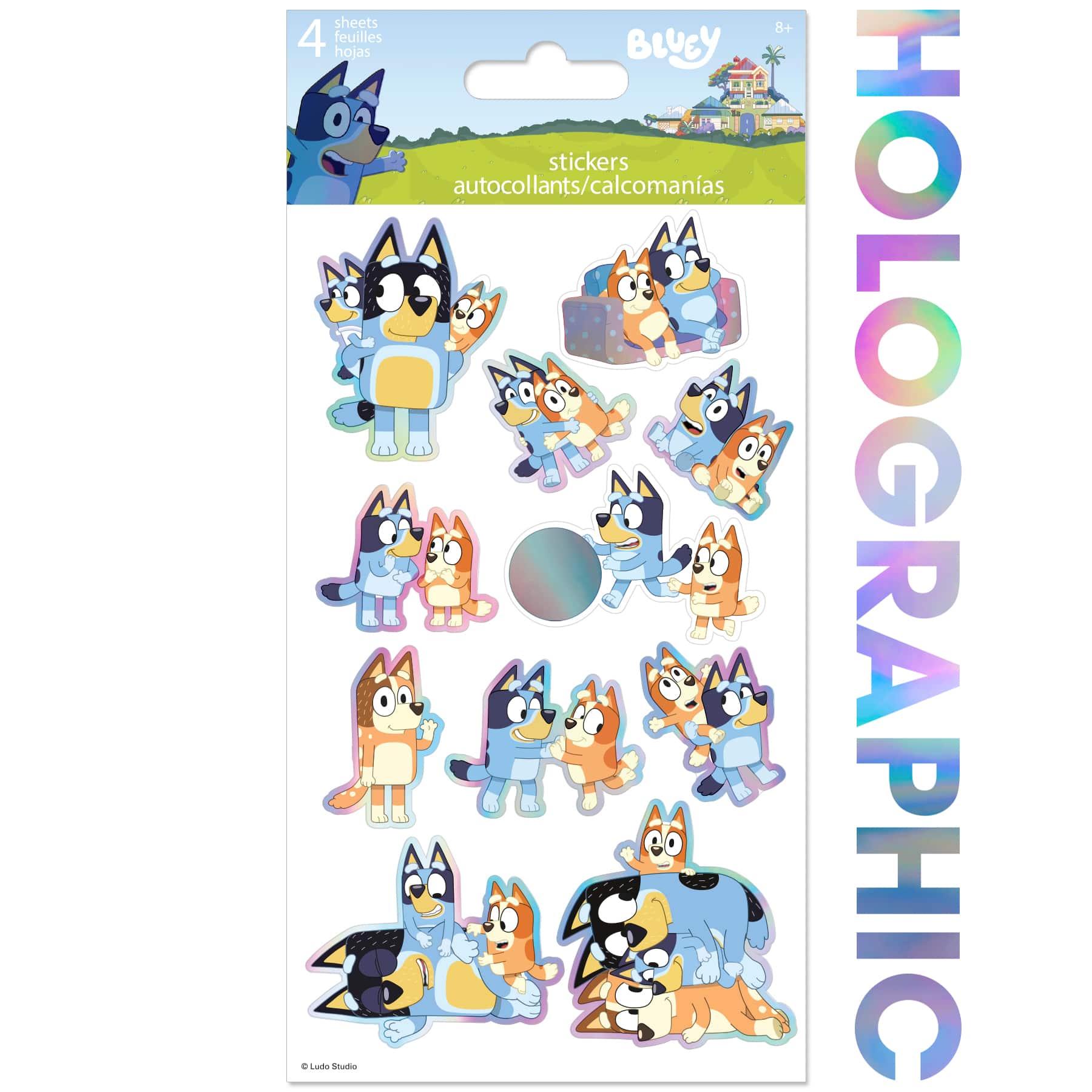 Bluey Holographic Stickers