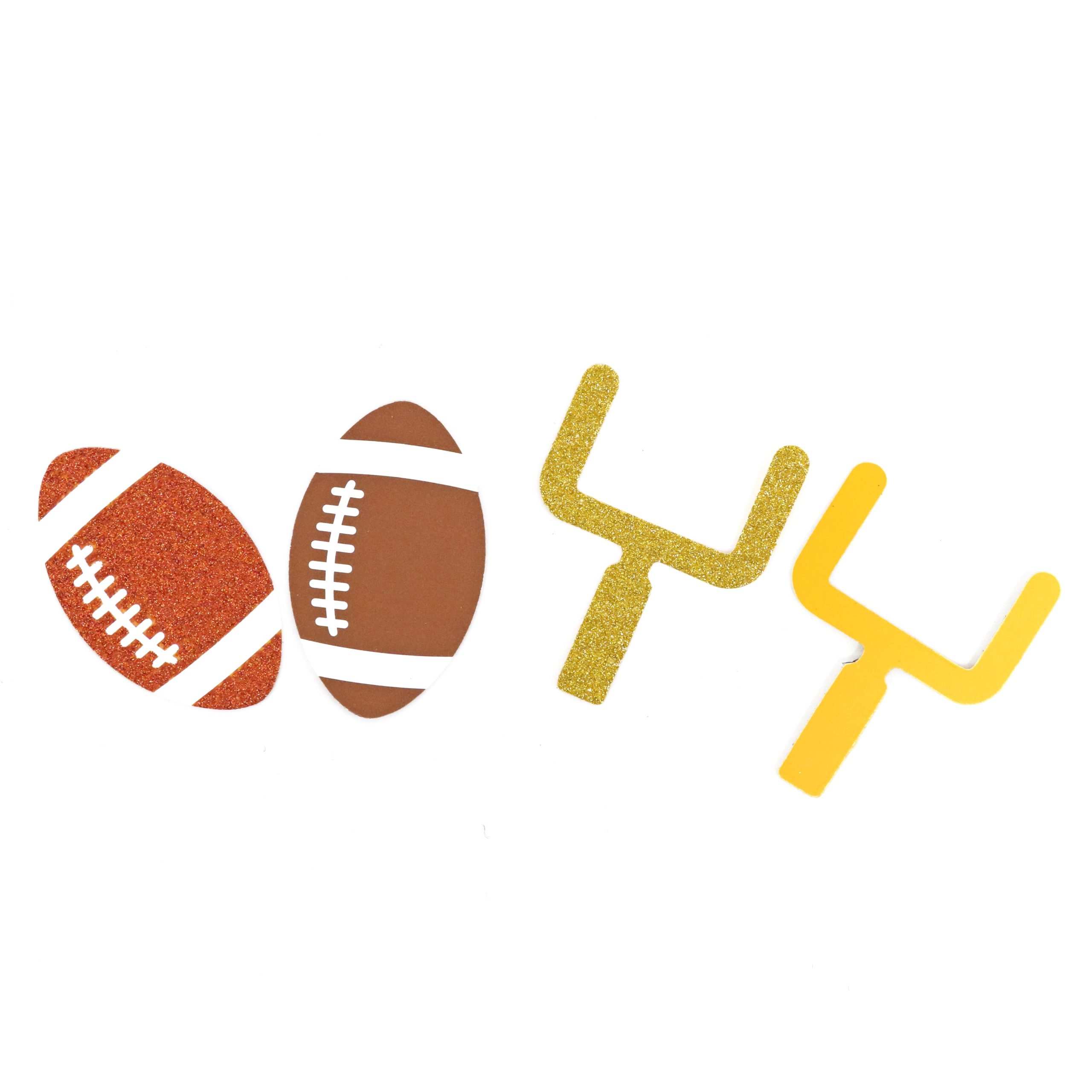 Football Confetti Paper Die Cut Shapes by Celebrate It™ - Image 2
