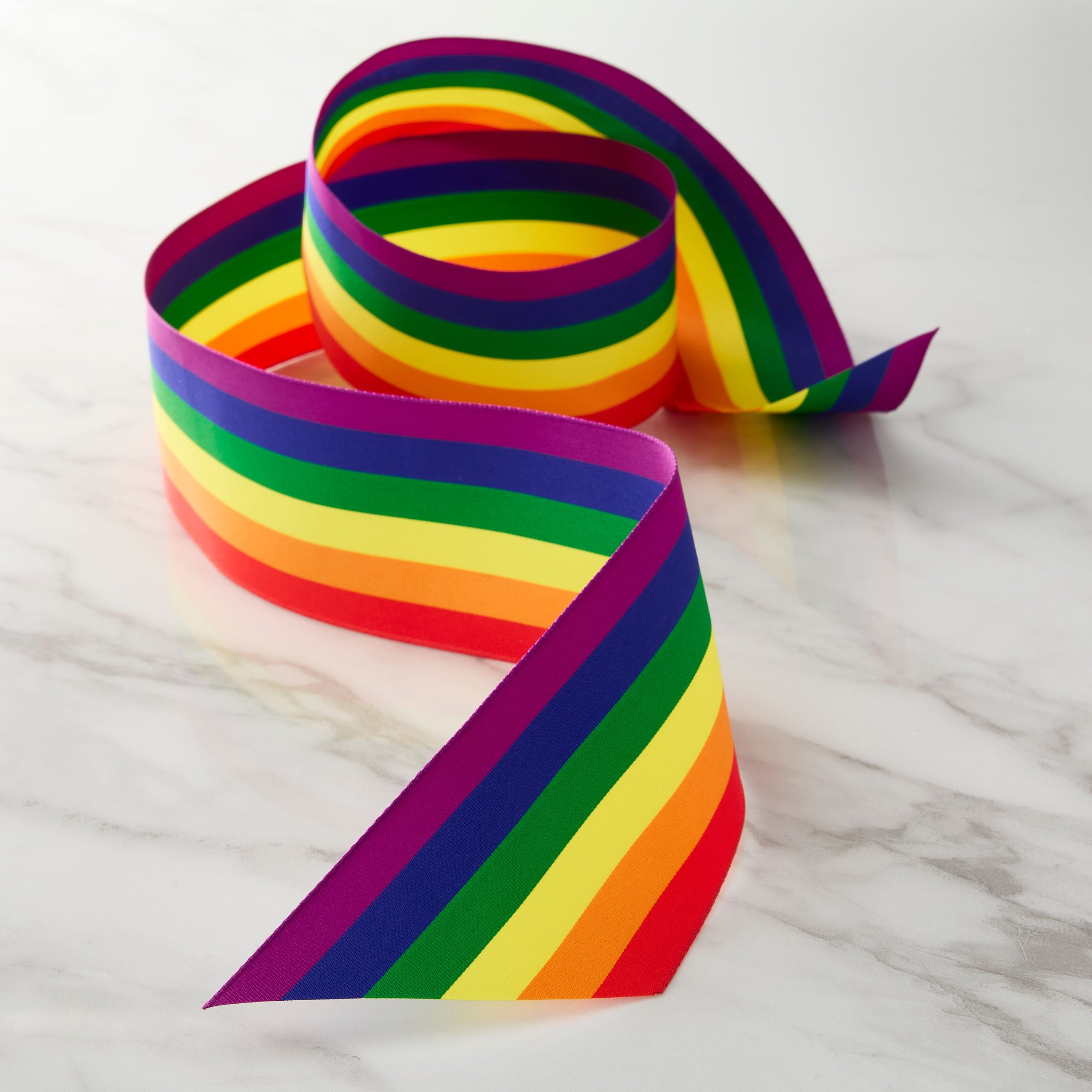 2.5" x 3yd. Wired Rainbow Grosgrain Ribbon by Celebrate It® - Image 2