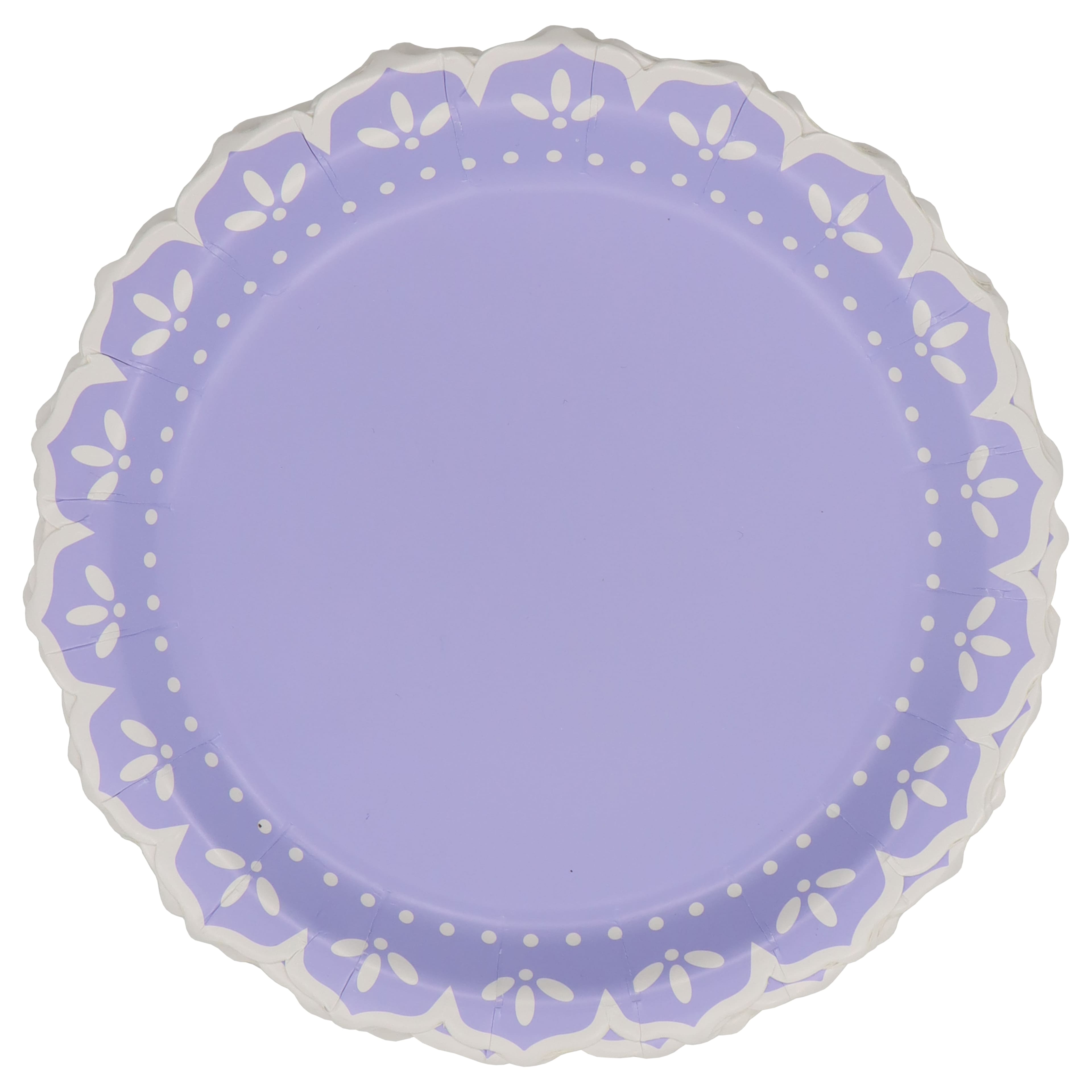 7" Purple Petal Dot Snack Plates, 8ct. by Celebrate It™