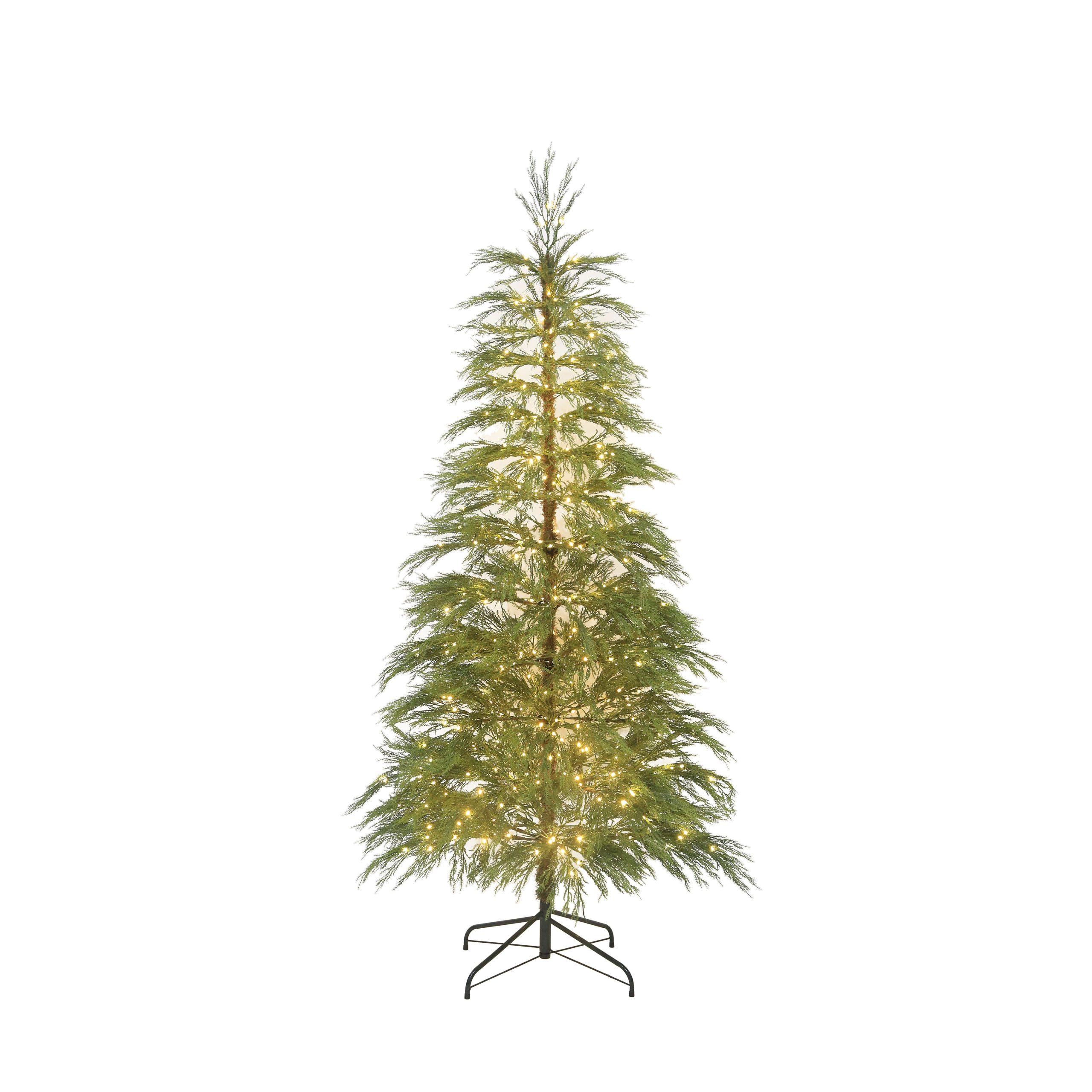 7ft. Pre-Lit Alpine Artificial Christmas Tree, Warm White LED Lights by Ashland® - Image 4