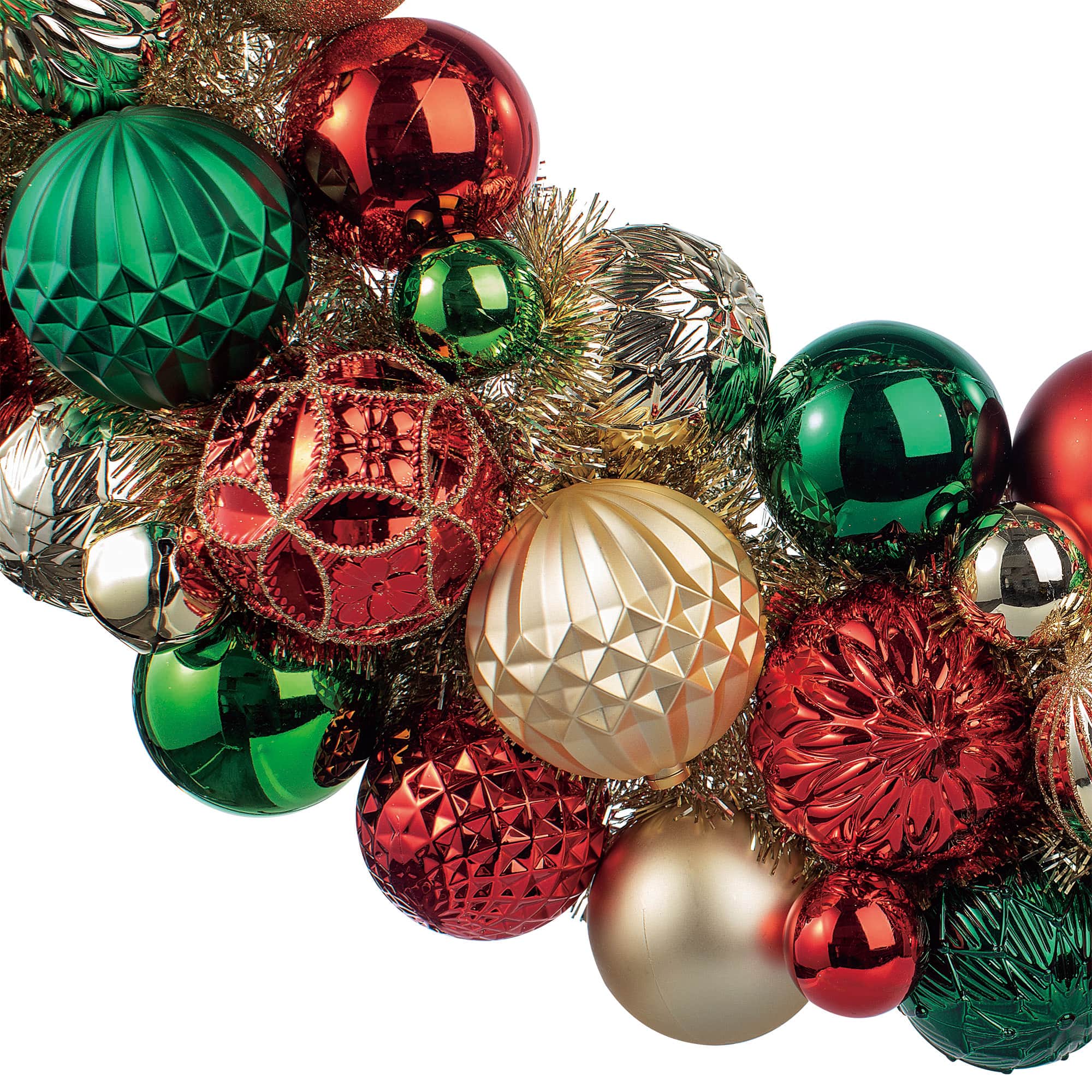 30" Red, Green & Gold Ornaments Wreath by Ashland® - Image 2
