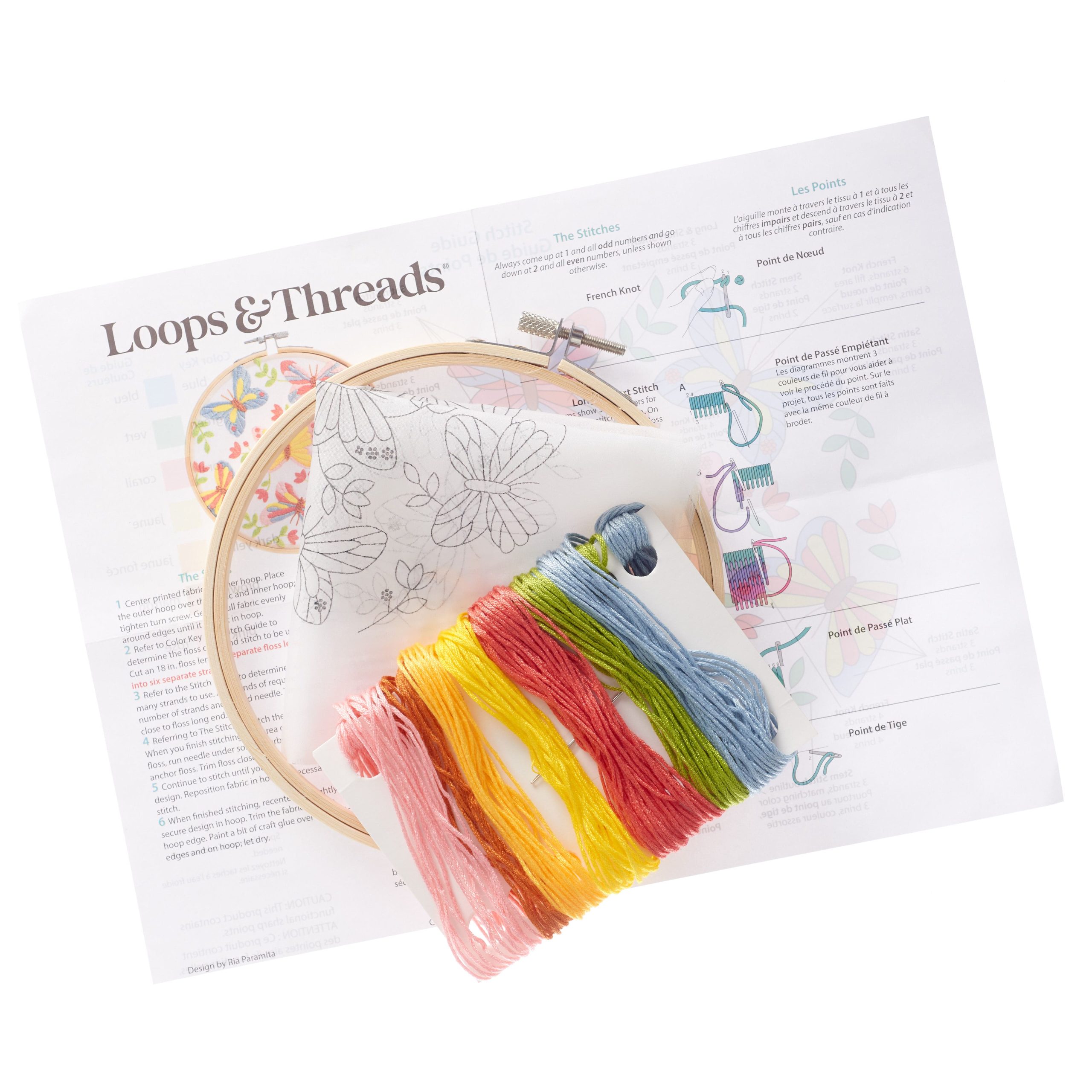 6" Butterflies Embroidery Kit by Loops & Threads® - Image 4