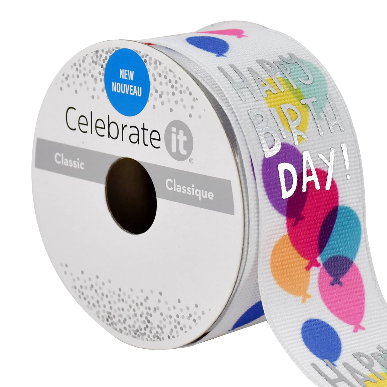1.5" x 2yd. Happy Birthday Wired Grosgrain Ribbon by Celebrate It® - Image 4