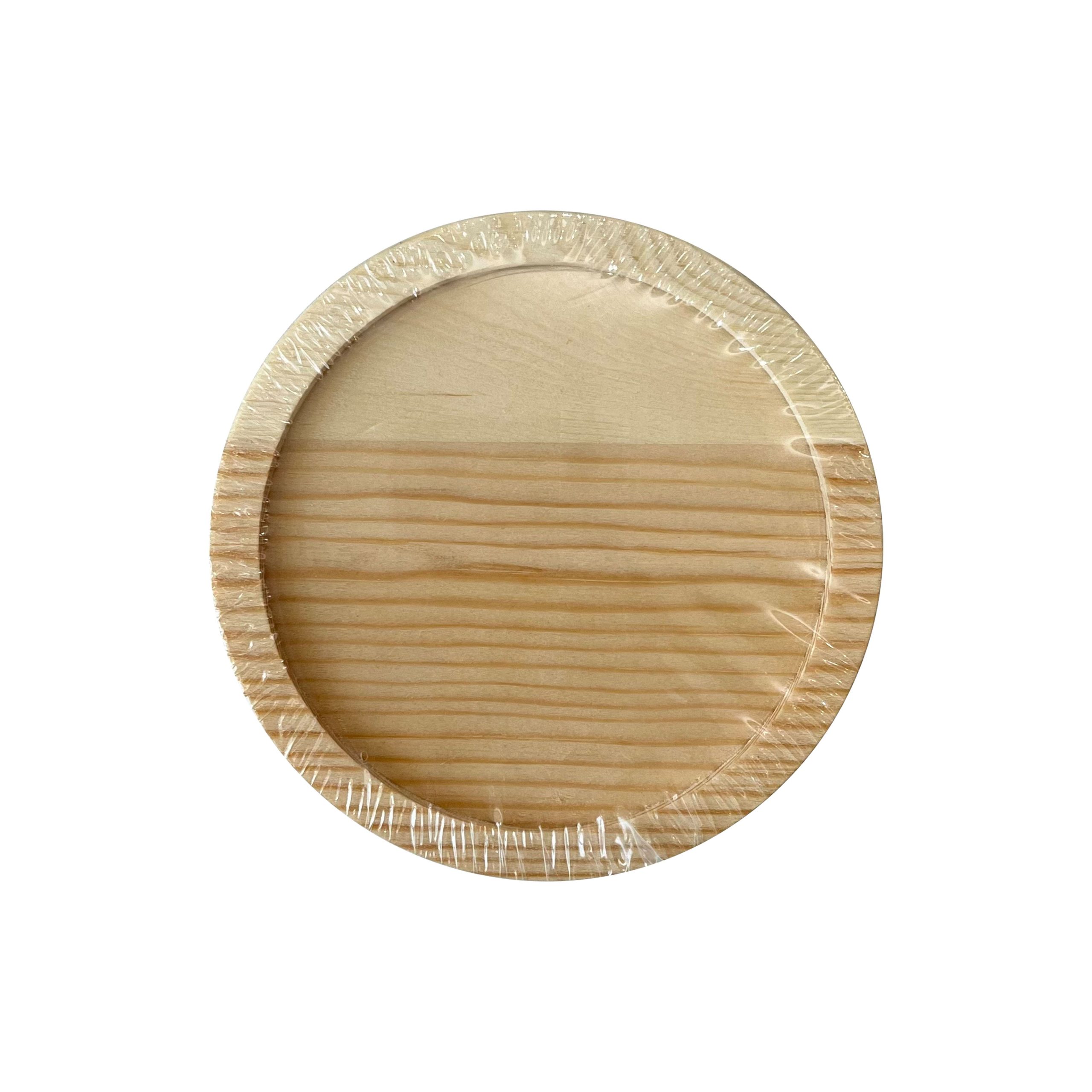 Round Welled Pinewood Coasters, 4ct. by Make Market® - Image 2