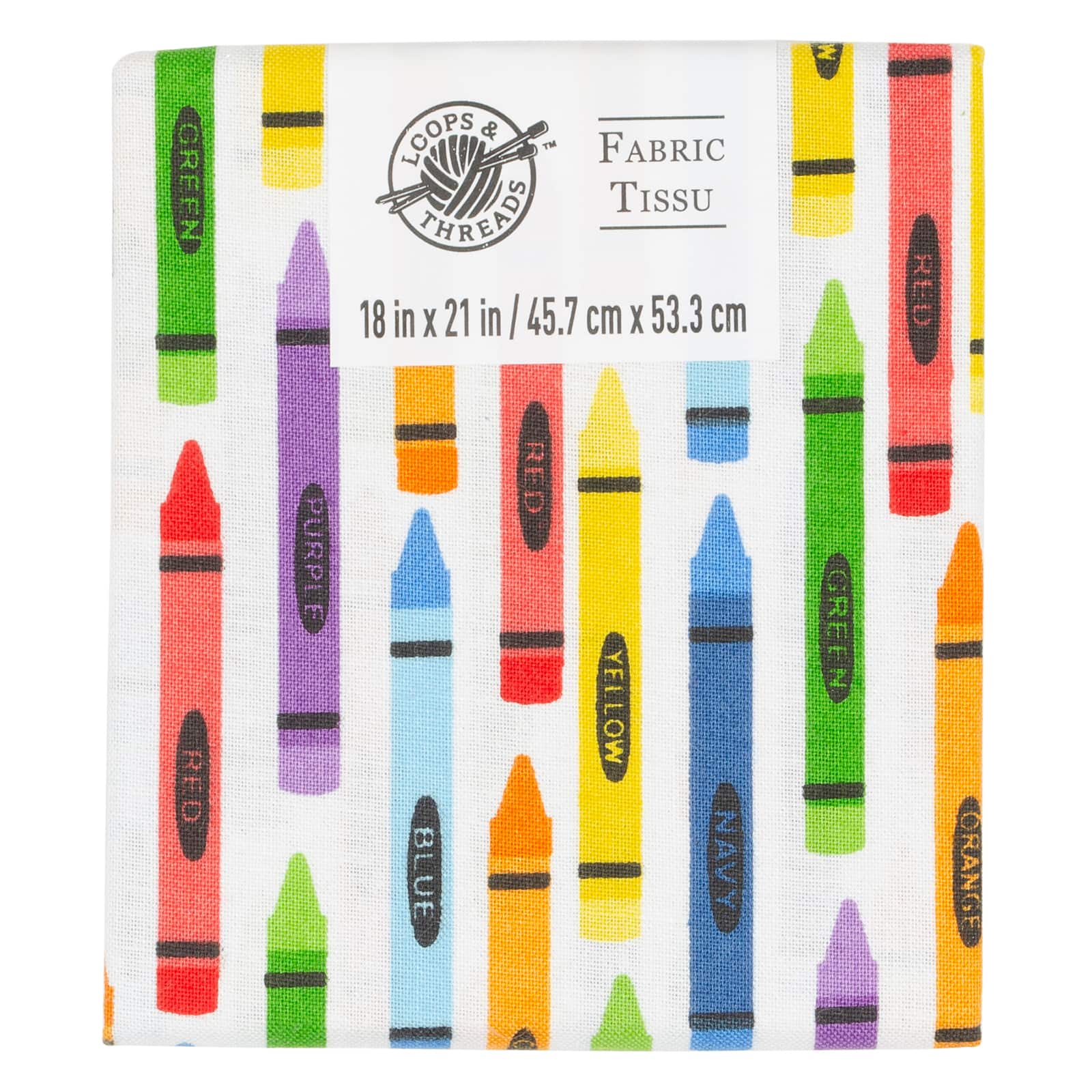 Multicolor Crayon Cotton Fabric by Loops & Threads™