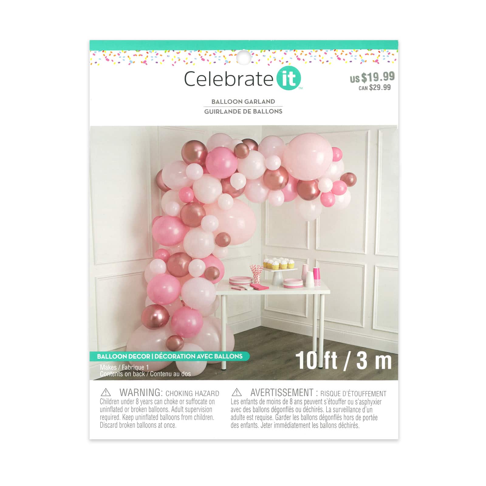10ft. Pink Balloon Garland by Celebrate It™ - Image 3