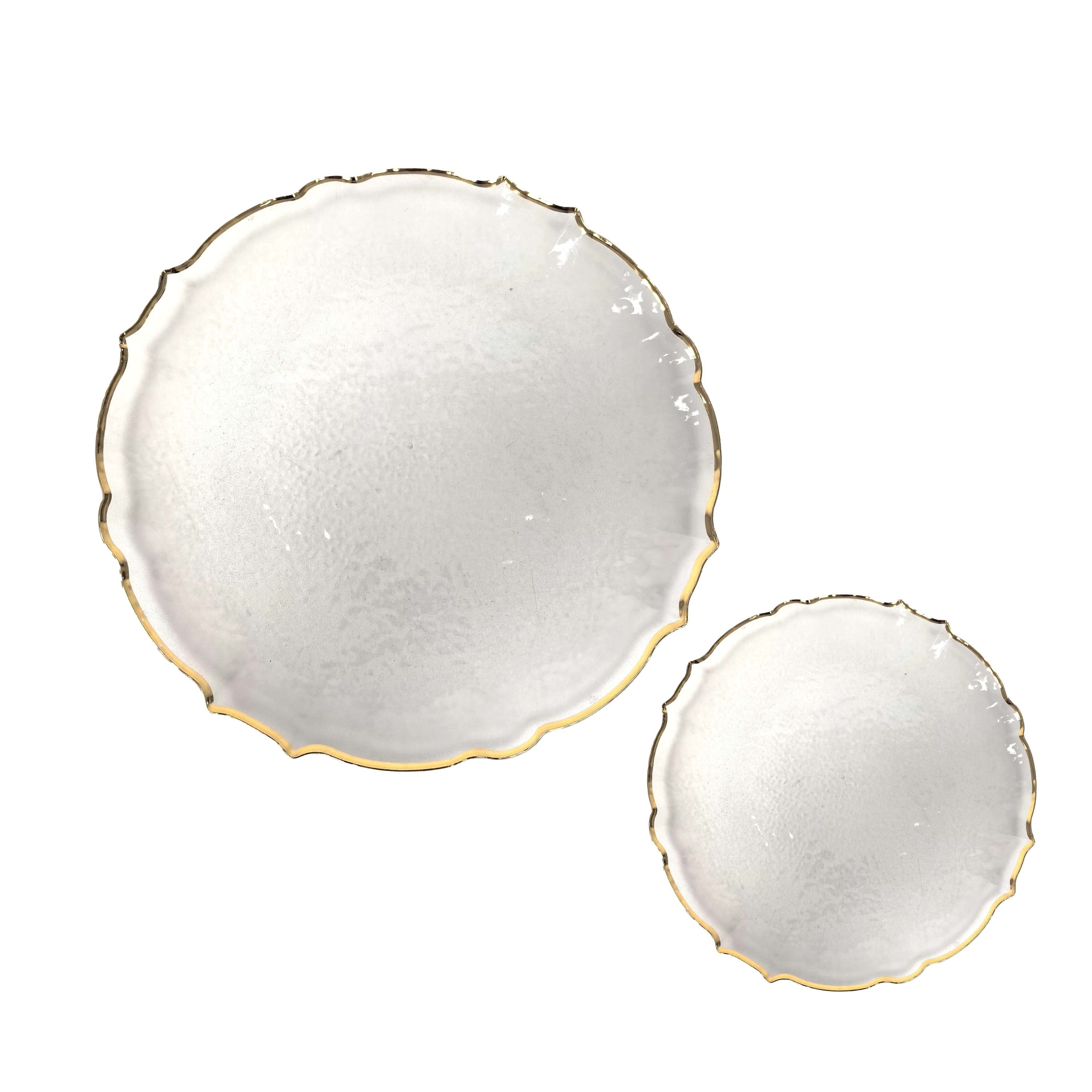 Gold Rim Clear Lunch & Dinner Plates, 40ct. by Celebrate It™