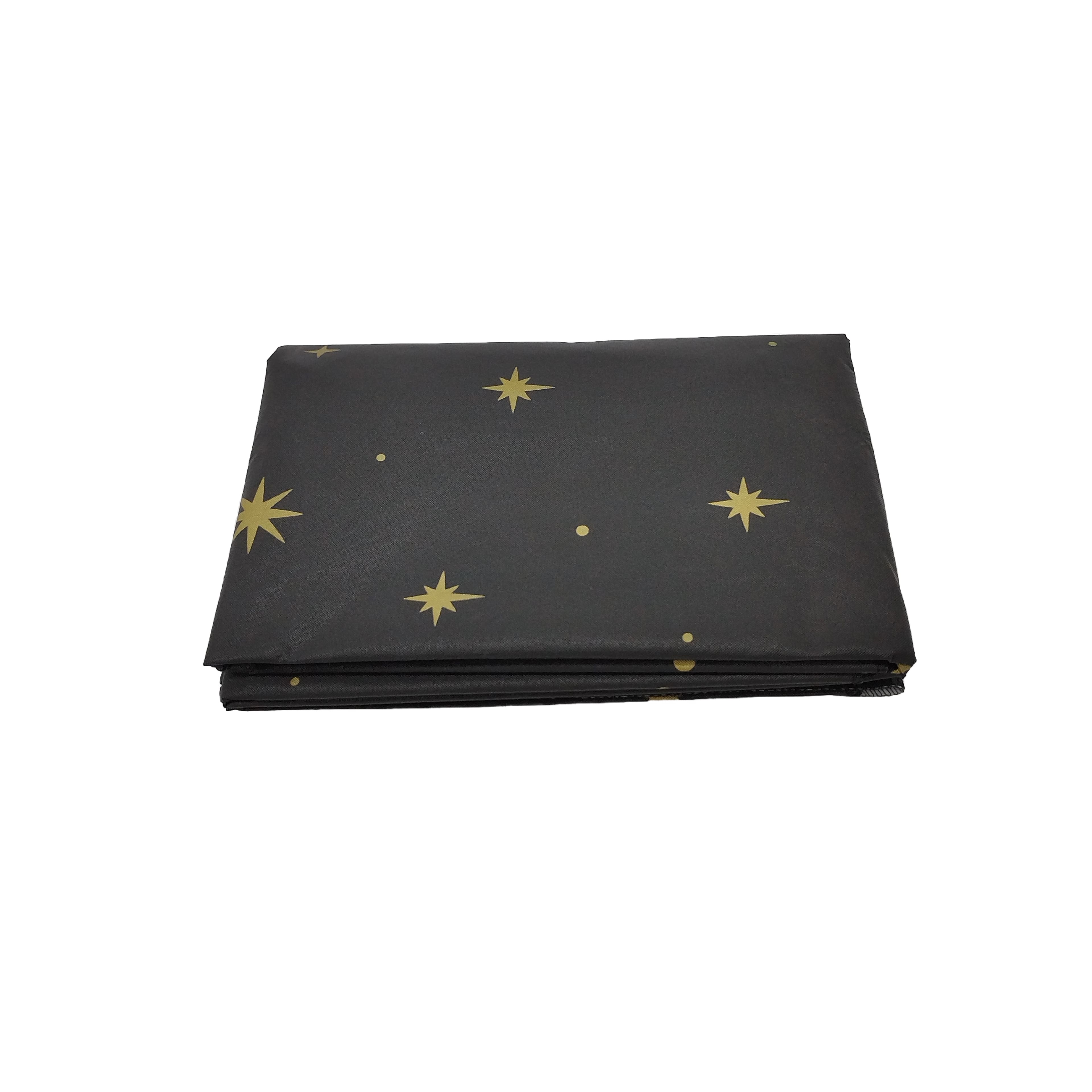70" Bound by Magic Black Vinyl Tablecloth Stars by Celebrate It™