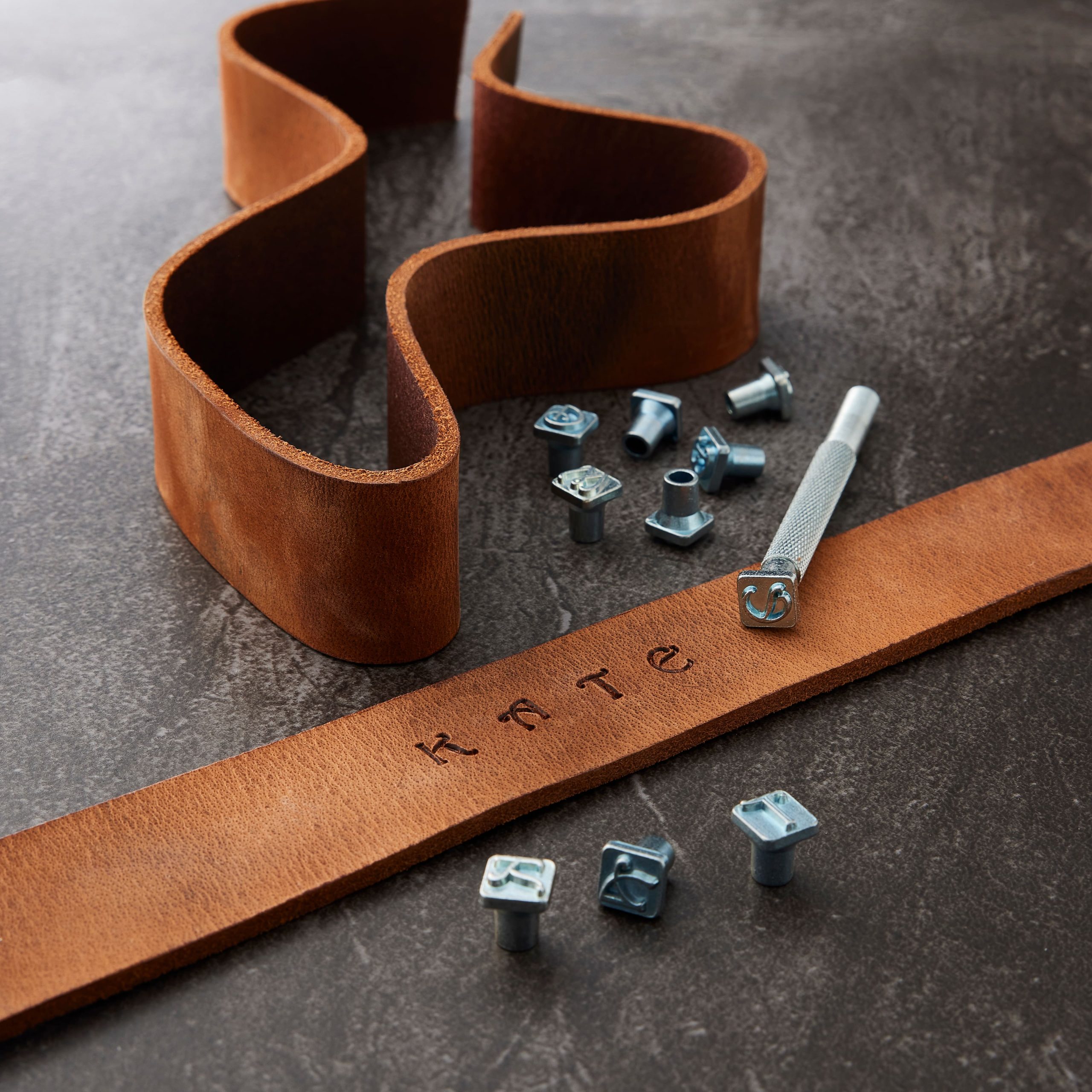 Brown Leather Belt Strap by ArtMinds™ - Image 2