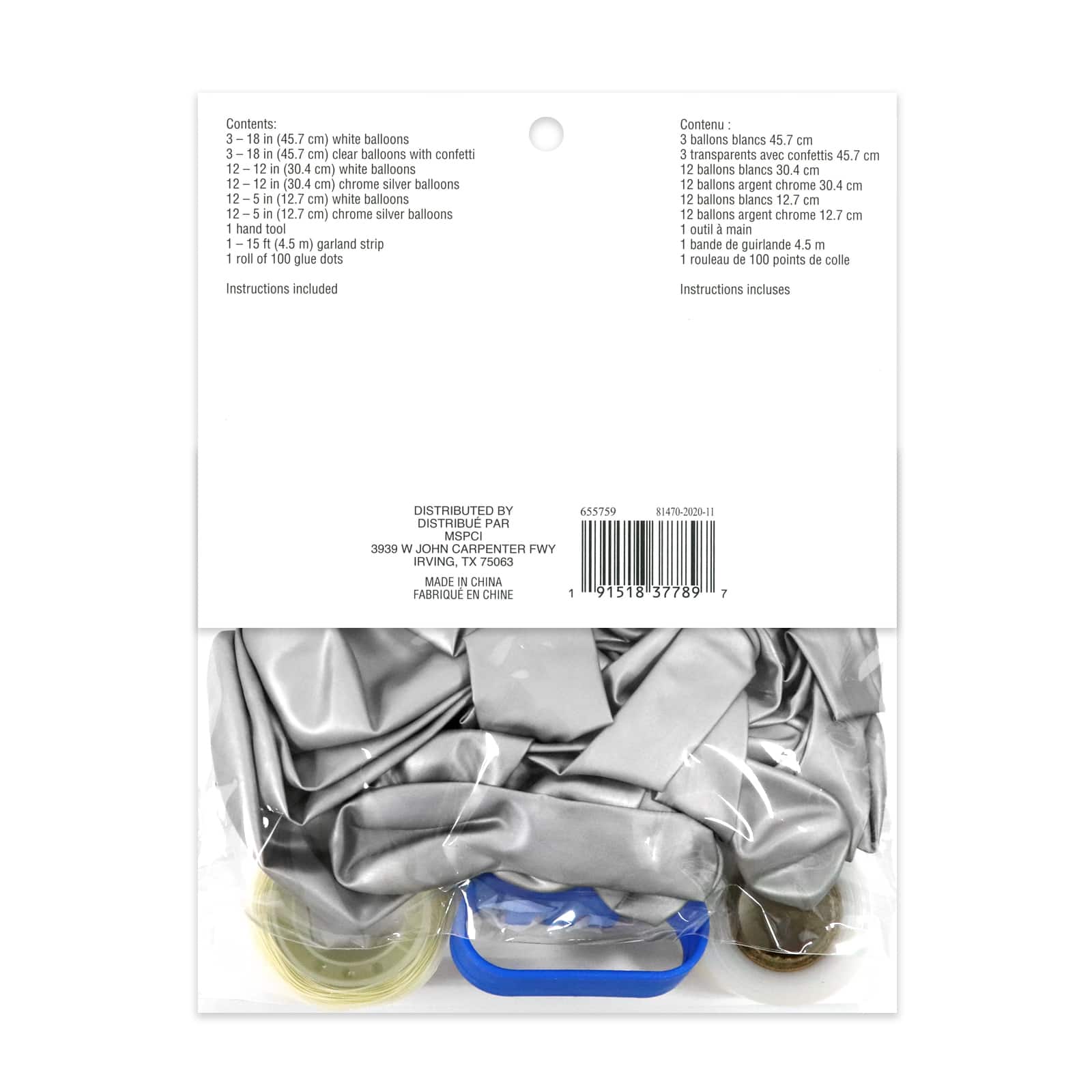 10ft. Silver & White Balloon Garland by Celebrate It™ - Image 4