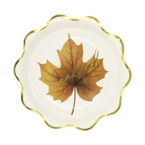 7" Thankful Autumn Leaf Paper Snack Plates, 10ct. by Celebrate It™