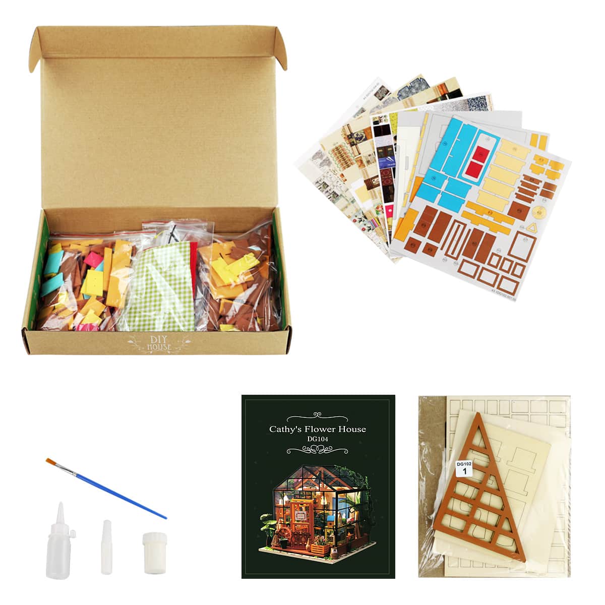 Rolife® Cathy's Flower House DIY Miniature House Kit - Image 4