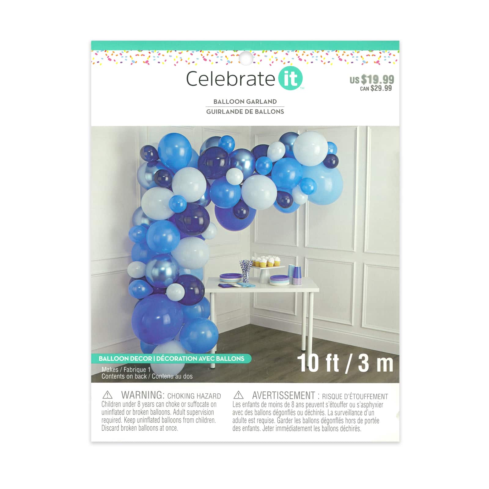 10ft. Blue Balloon Garland by Celebrate It™ - Image 3