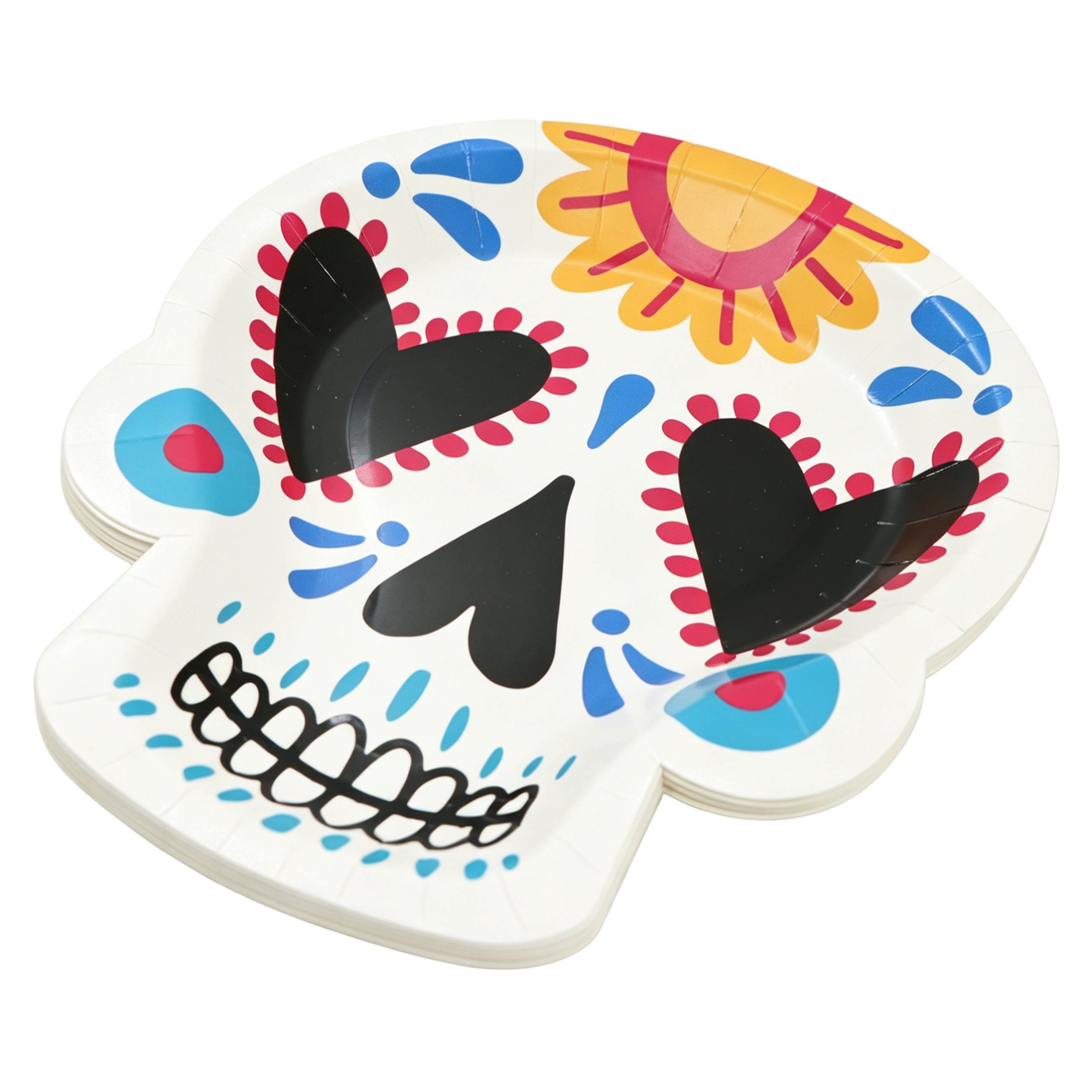 7" Skull with Heart Eyes Paper Plates, 10ct. by Ashland® - Image 3