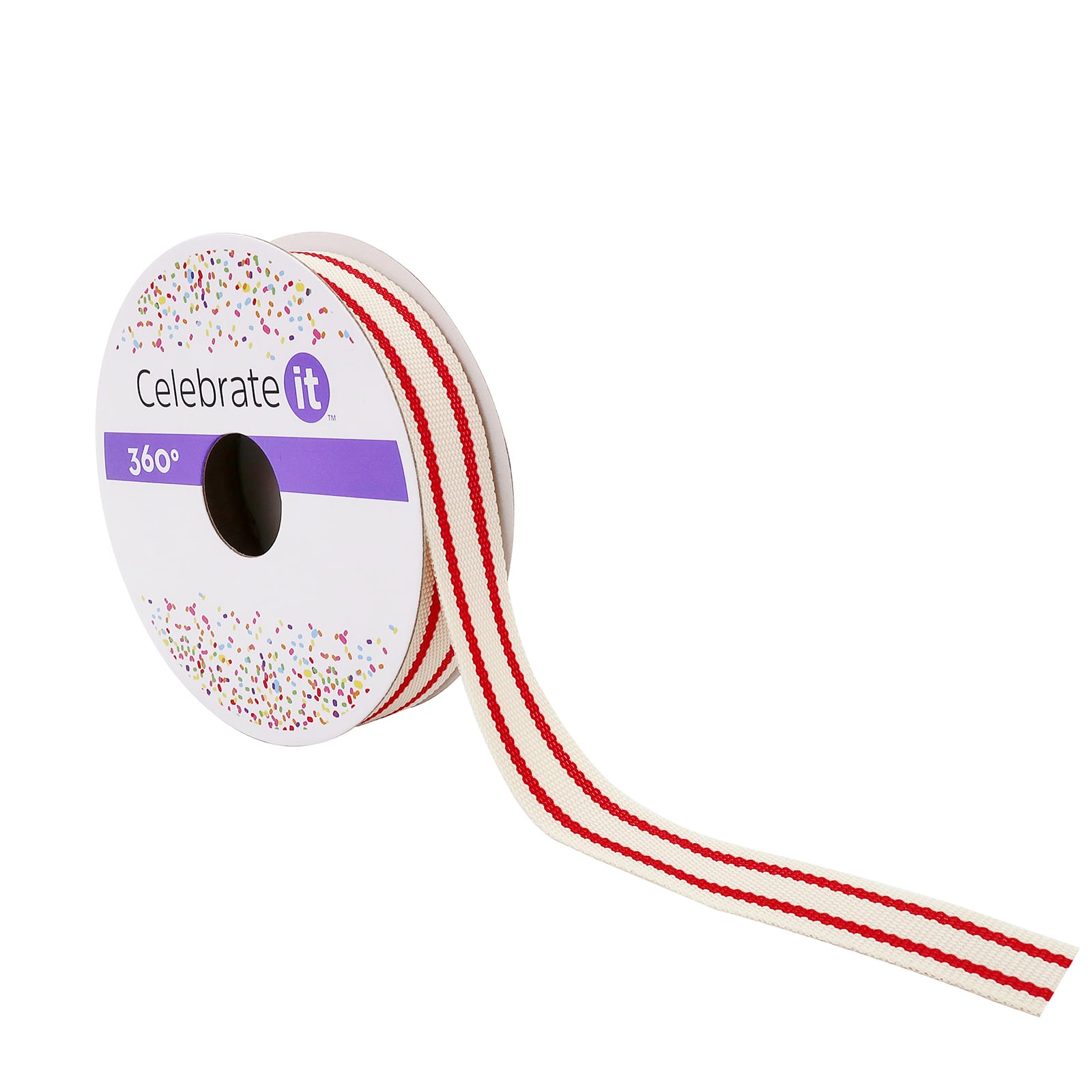 5/8" x 5yd. Ticking Striped Grosgrain Ribbon by Celebrate It™