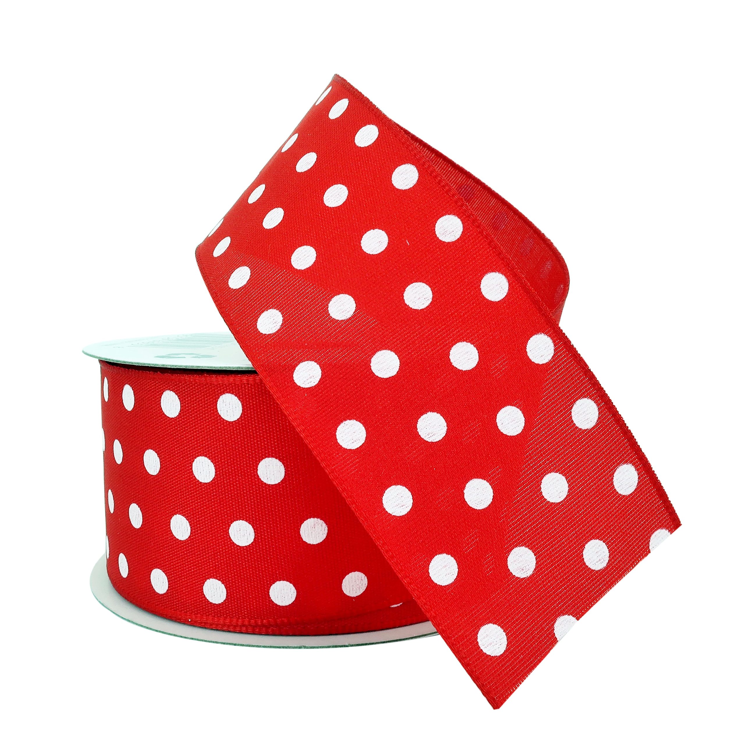 1.5" x 3yd. Sheer Wired Polka Dot Ribbon by Celebrate It™ - Image 2