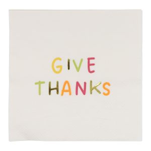 Thanksgiving Give Thanks Beverage Napkins, 20ct. by Celebrate It™