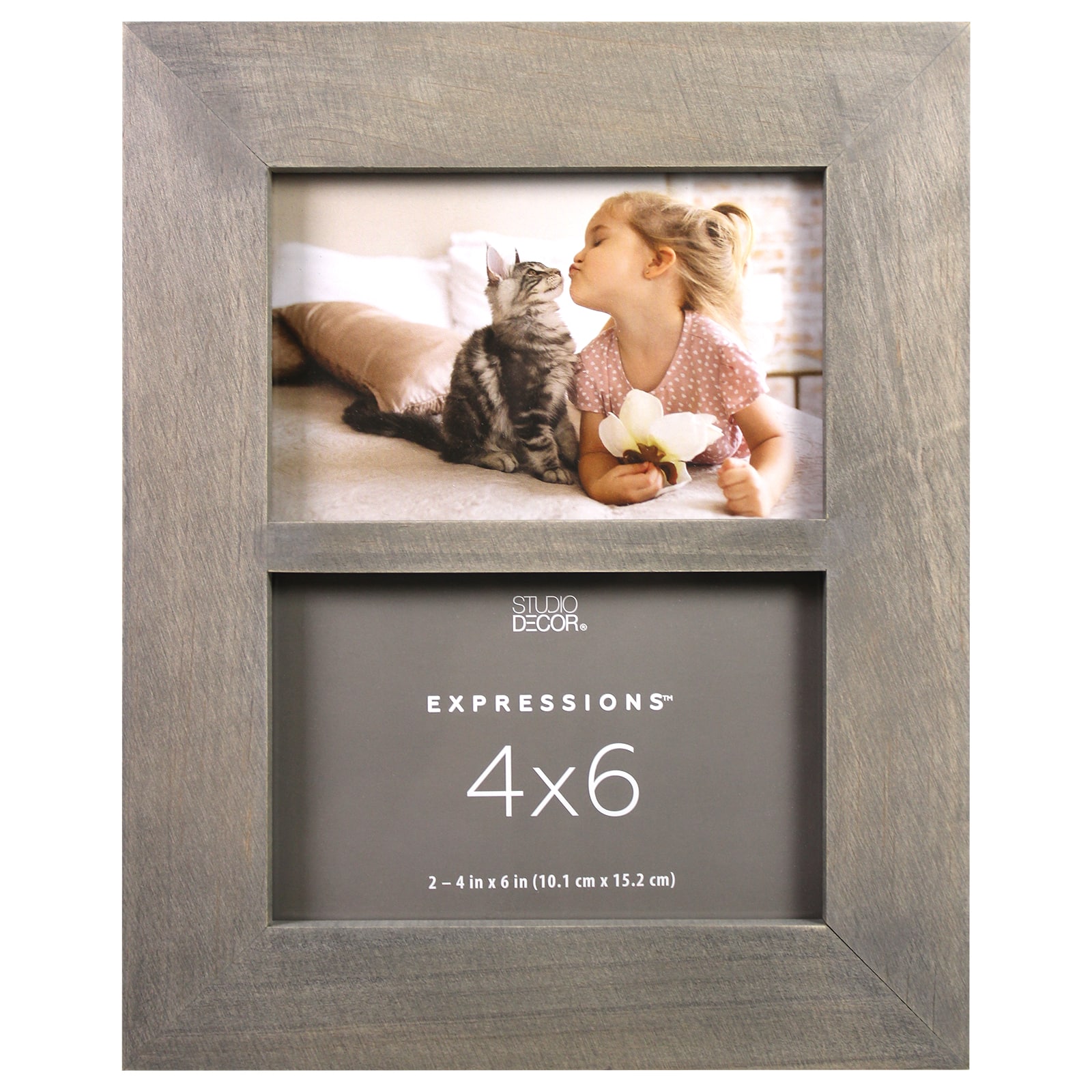 Expressions™ 2 Opening 4" x 6" Greige Collage Frame by Studio Décor®