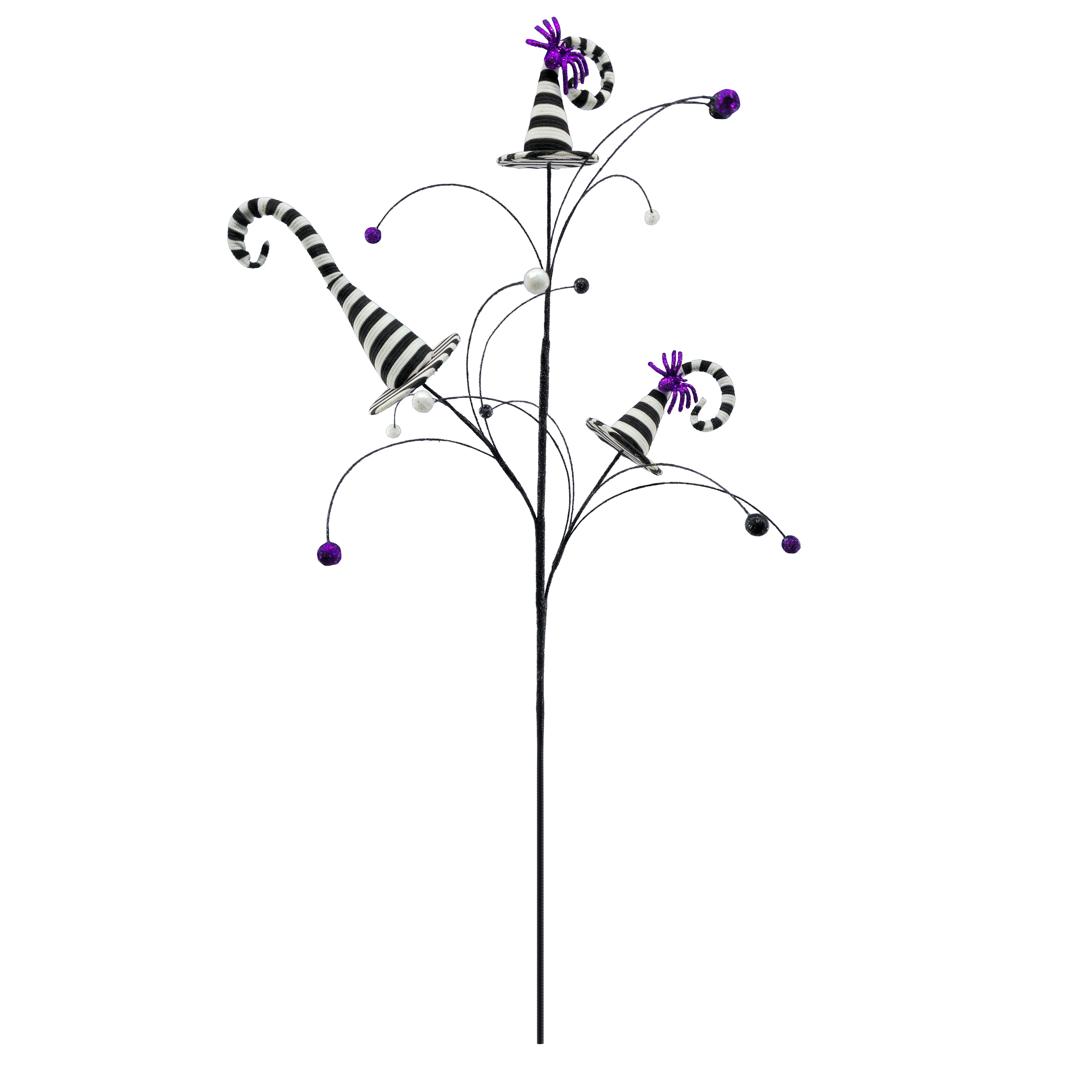 28" Black & White Witch Hat & Glitter Spider Pick by Ashland®