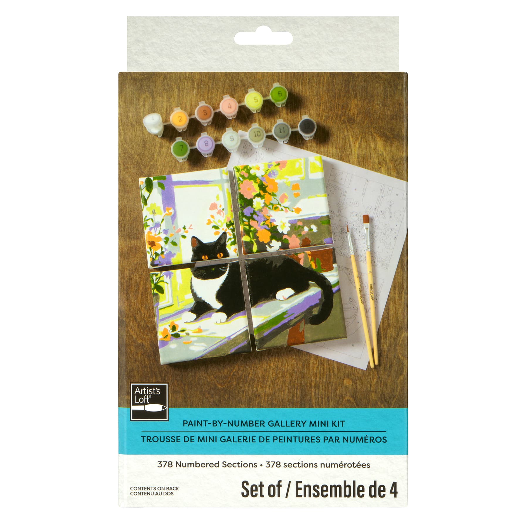 Tuxedo Cat Paint-by-Number Gallery Mini Kit by Artist's Loft®