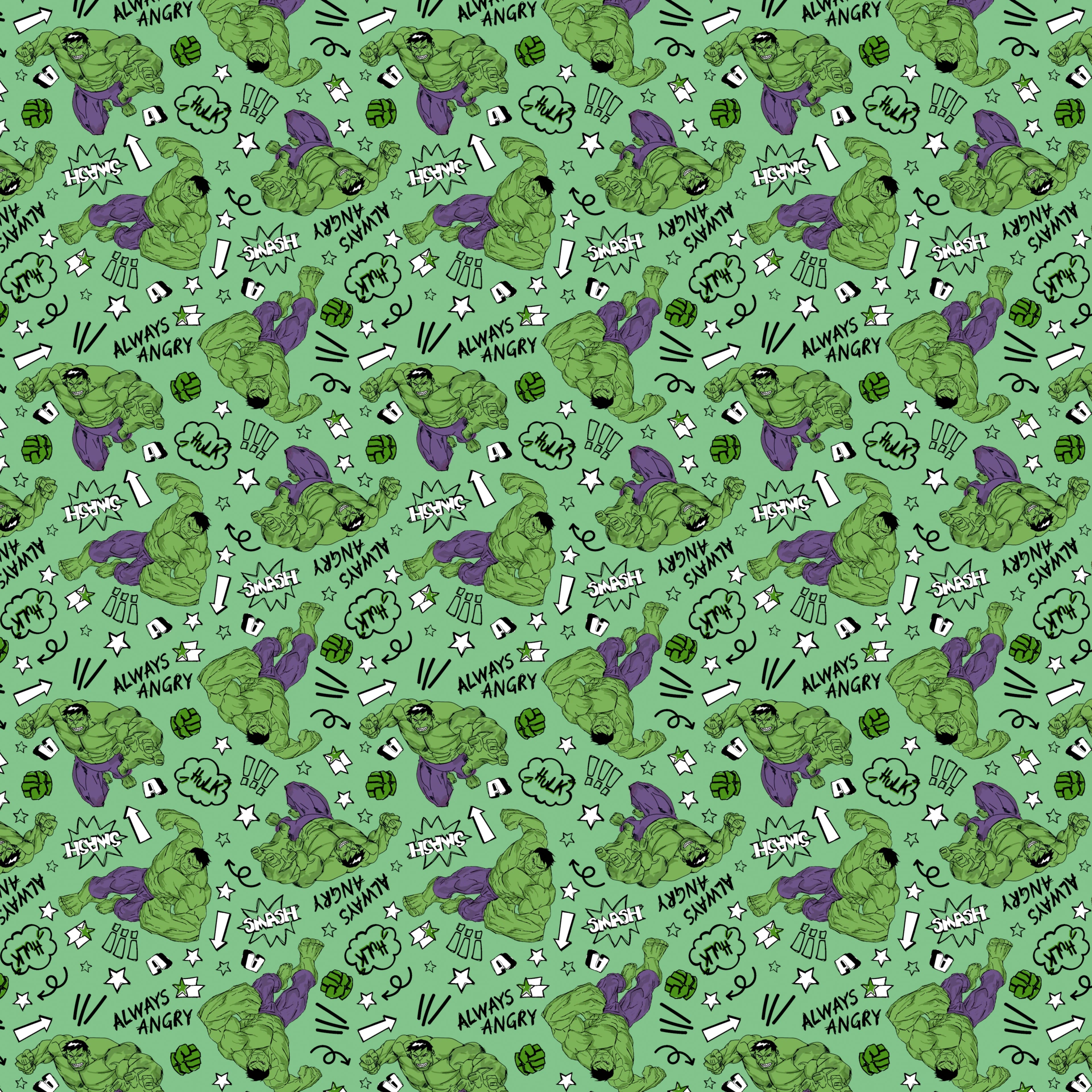 Marvel® Hulk Smash Doodle Cotton Fabric