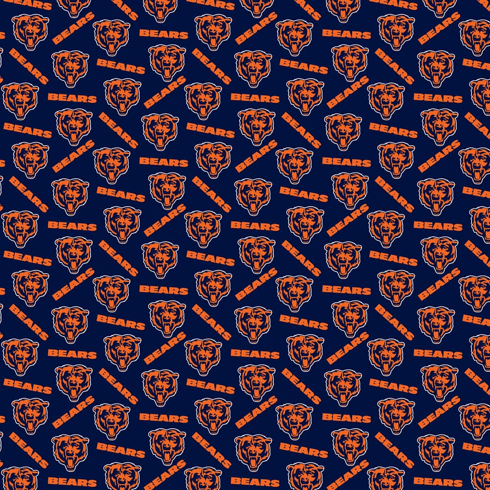 NFL Chicago Bears Packed Logo Cotton Fabric
