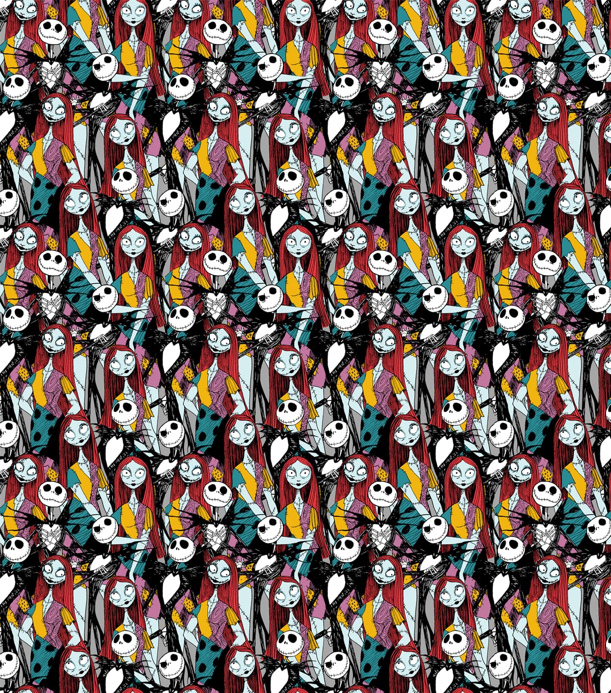 Disney® The Nightmare Before Christmas Sally & Jack Packed Cotton Fabric